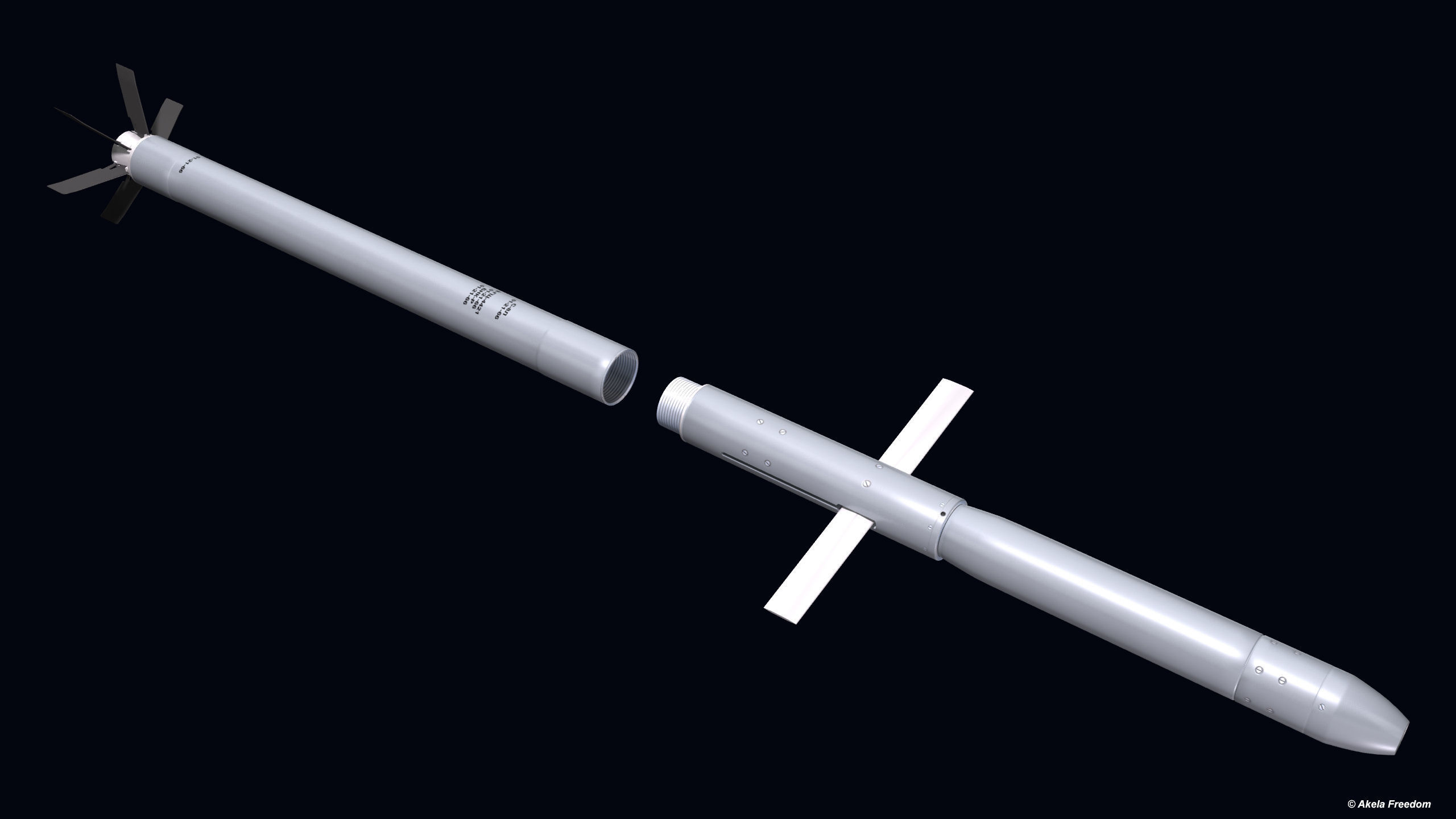S-8L Laser Guided Rocket 3D model_8