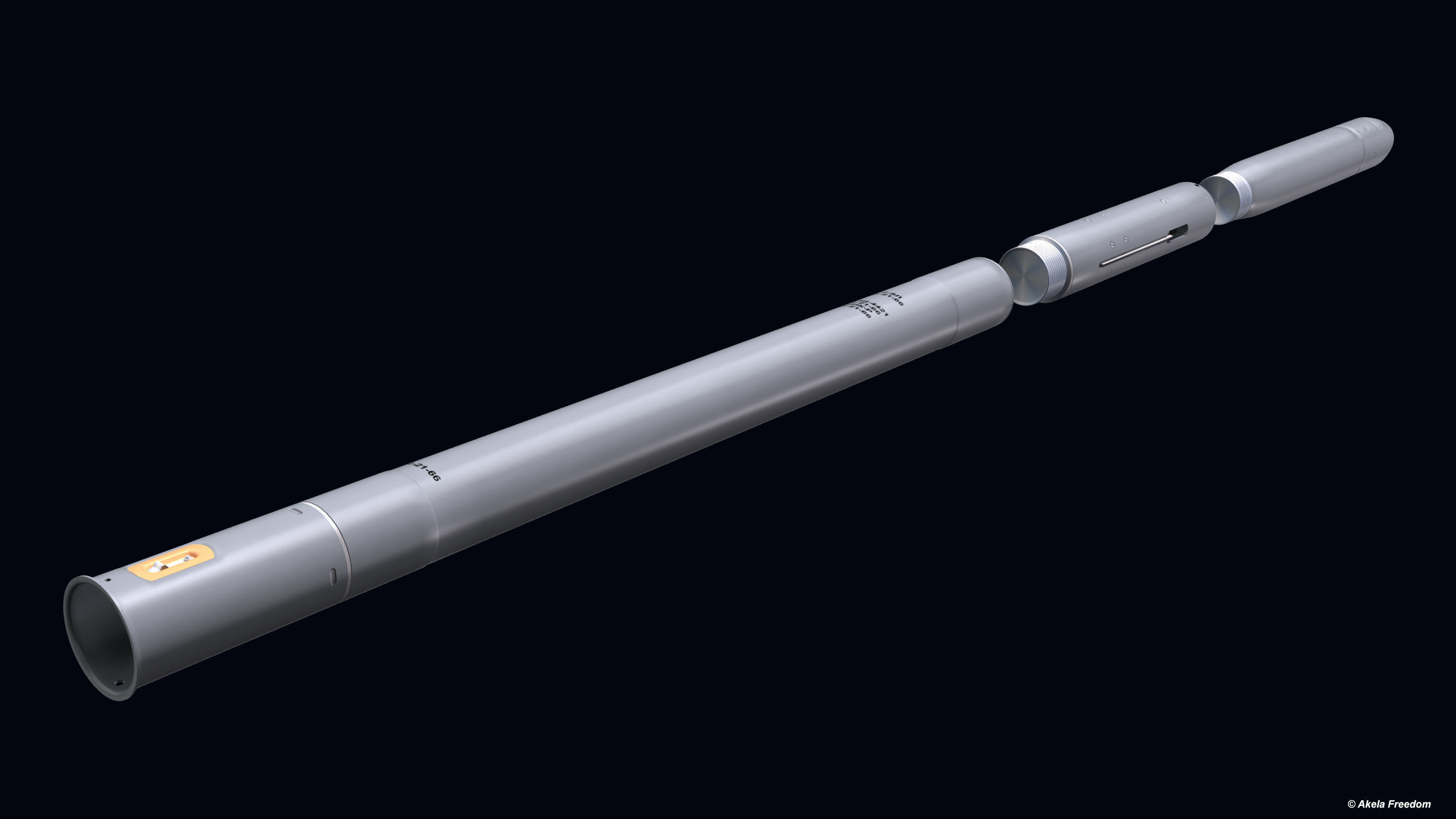 S-8L Laser Guided Rocket 3D model_7