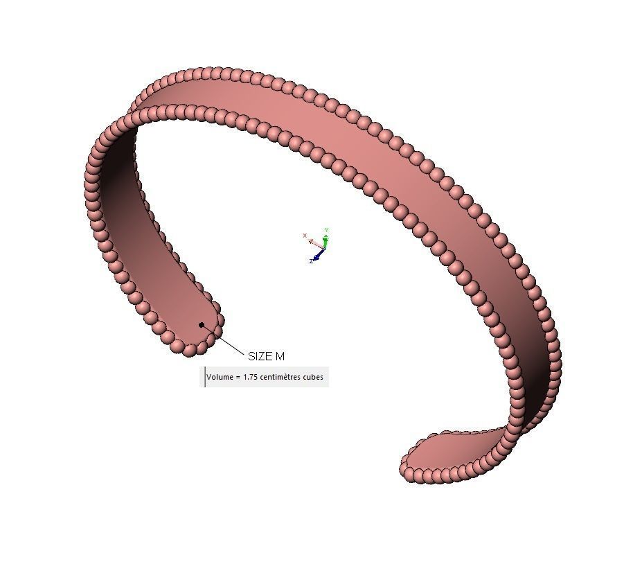  Simple beaded 10mm cuff bracelet 3D print model_13