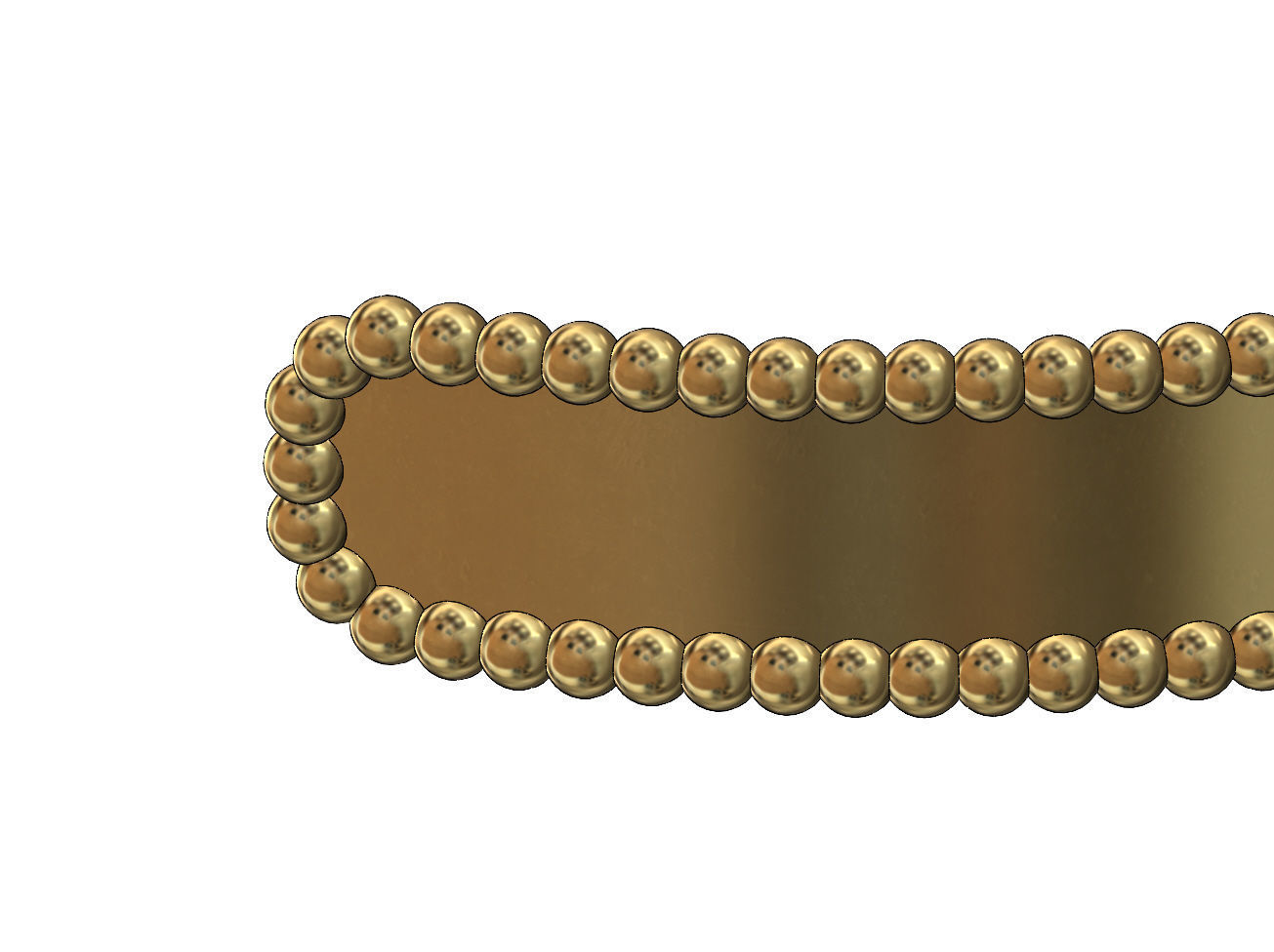  Simple beaded 10mm cuff bracelet 3D print model_6