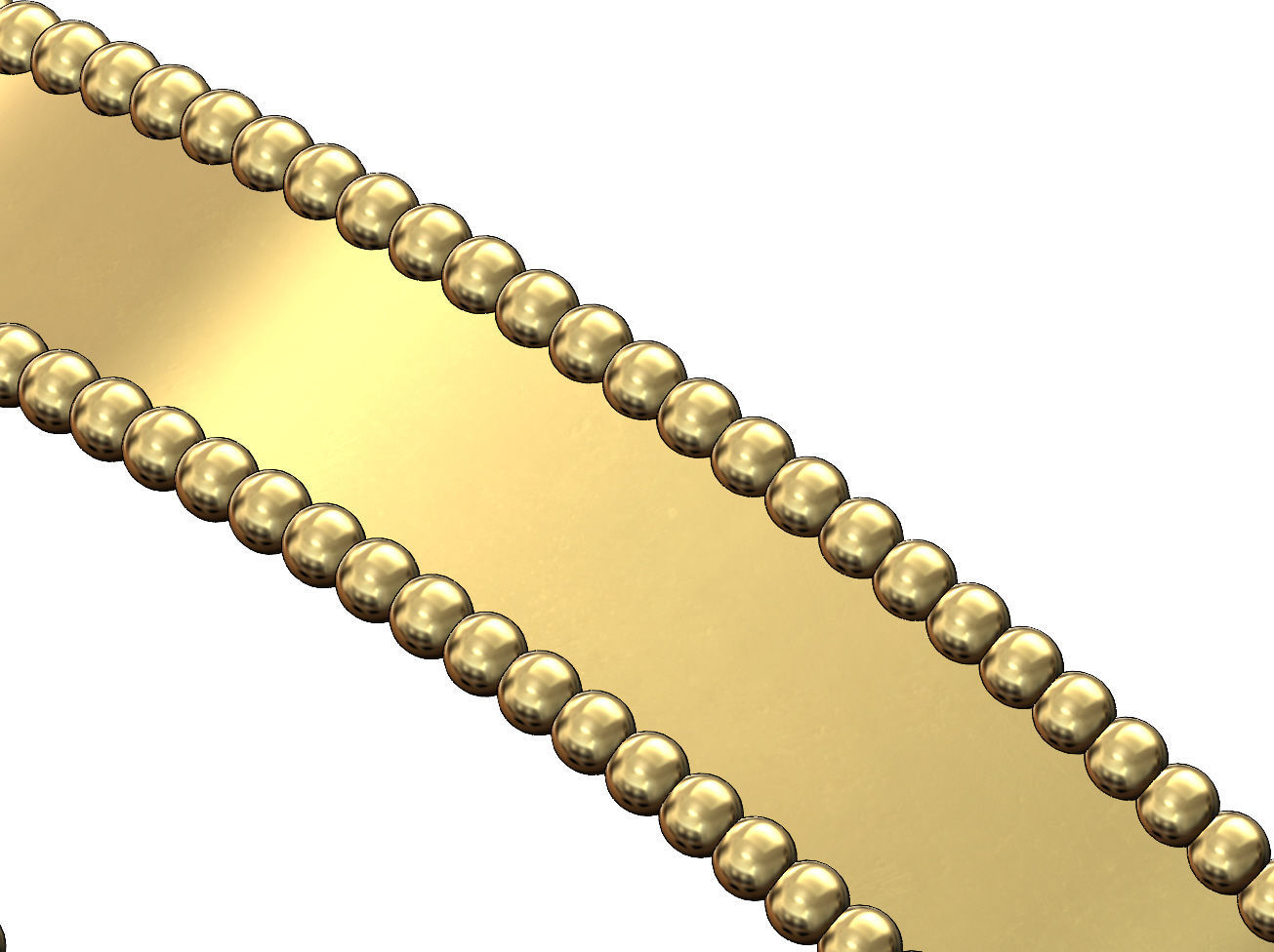  Simple beaded 10mm cuff bracelet 3D print model_4