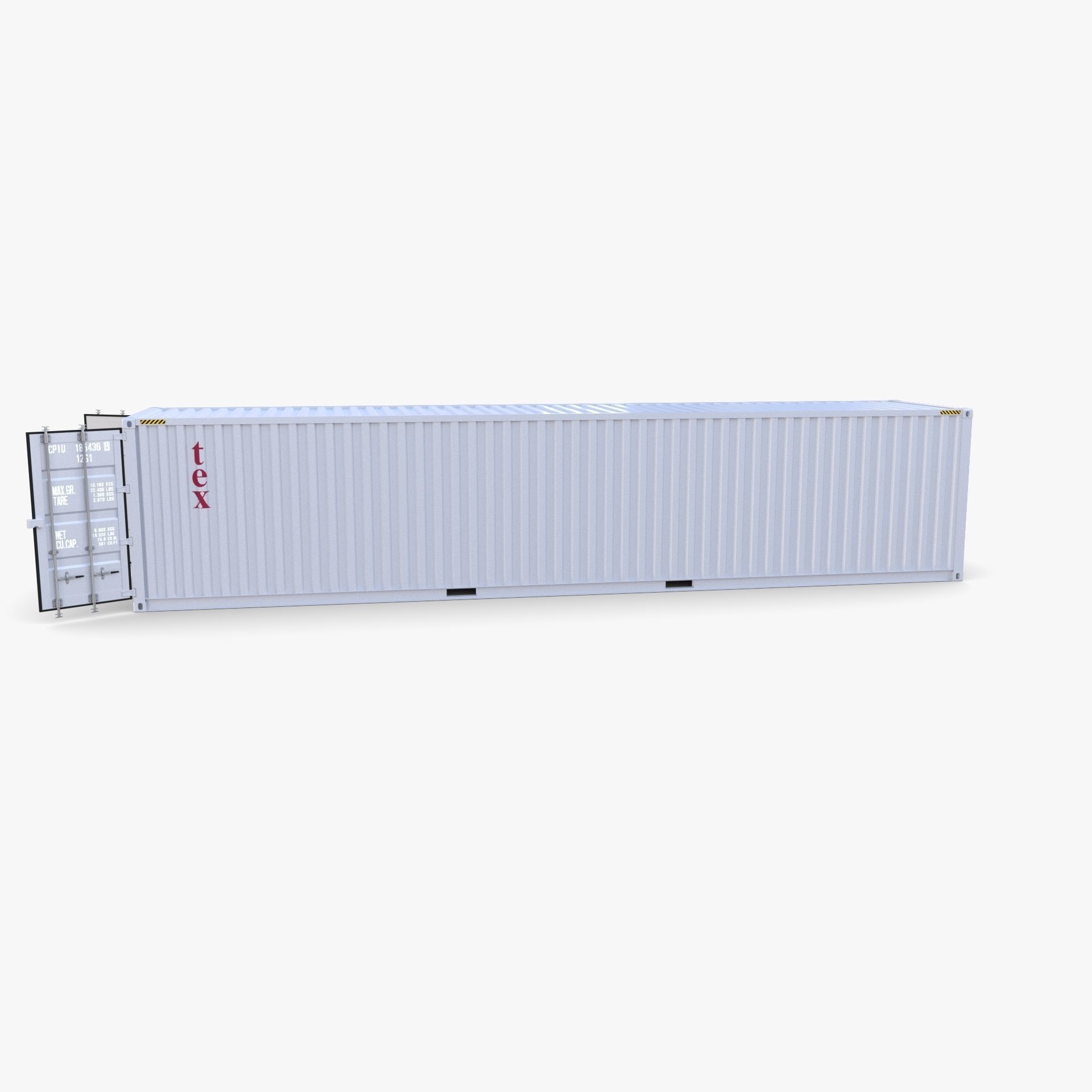 40ft Shipping Container Tex v2 3D model_3