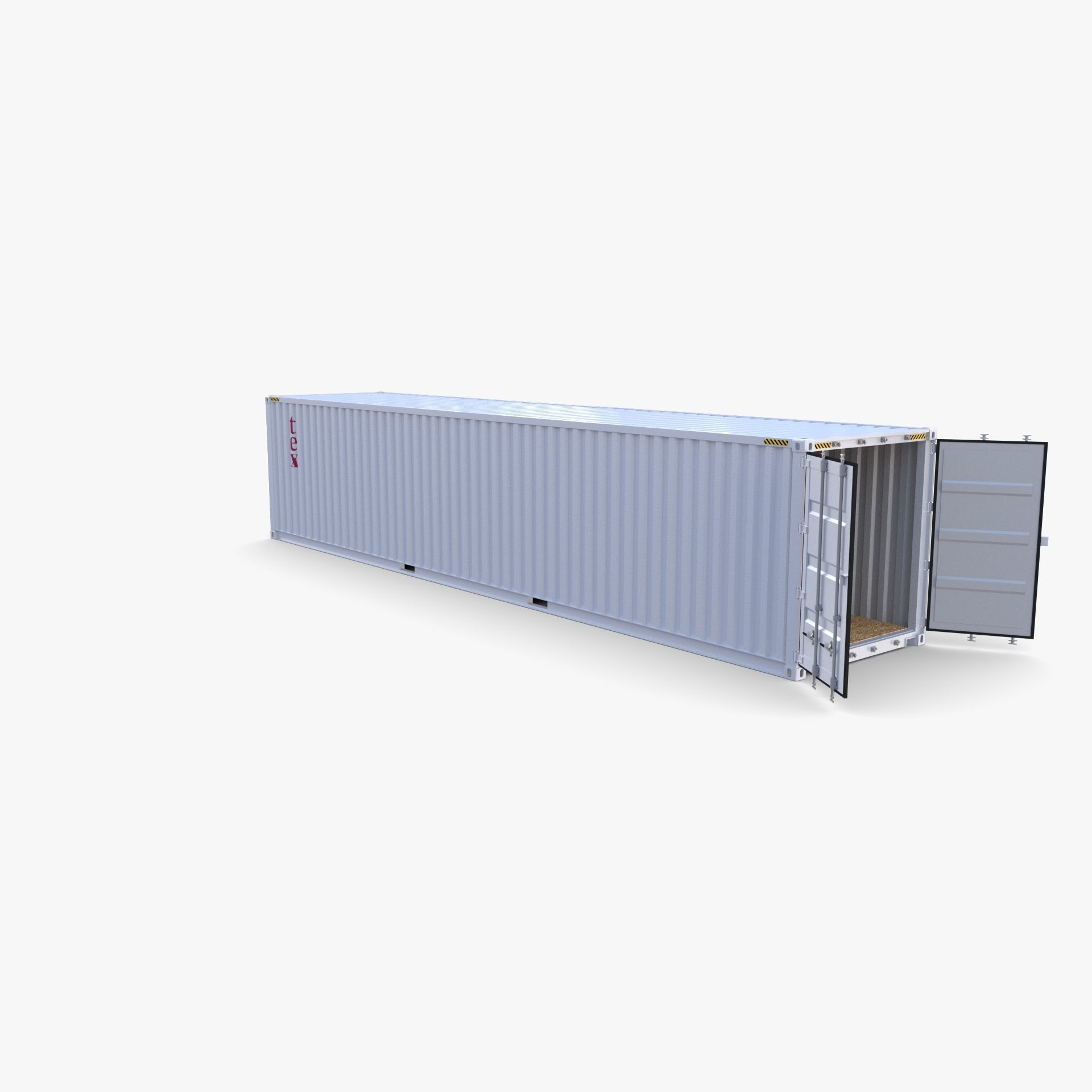 40ft Shipping Container Tex v2 3D model_5