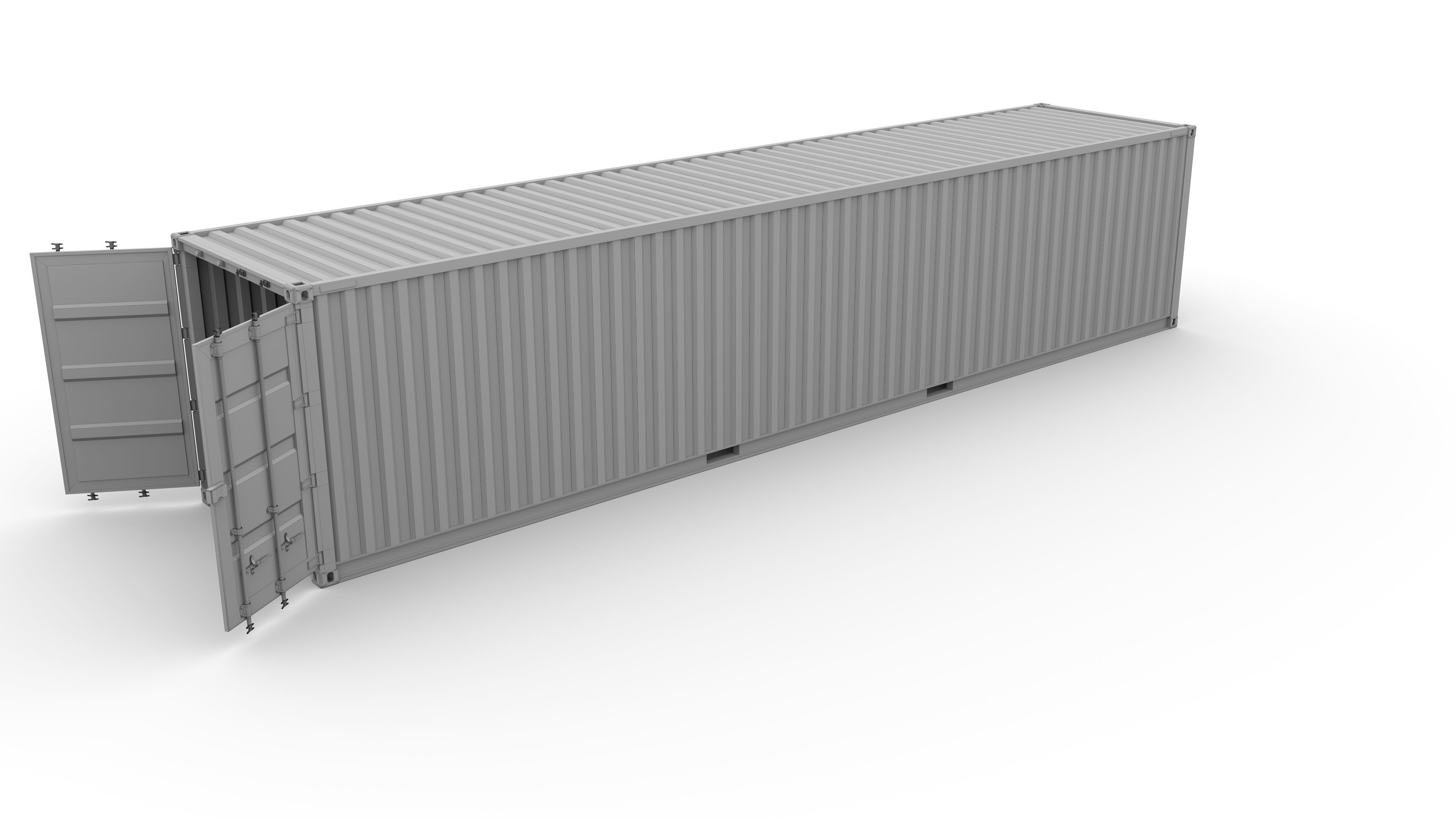 40ft Shipping Container Tex v2 3D model_12