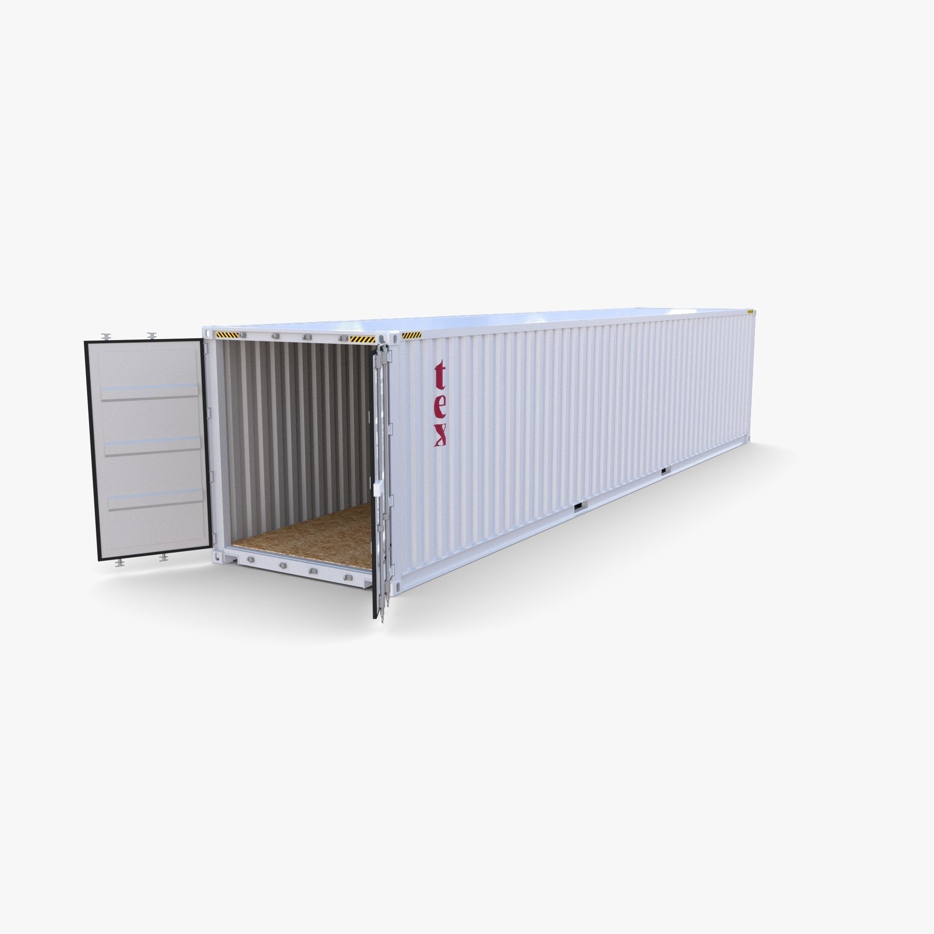 40ft Shipping Container Tex v2 3D model_7