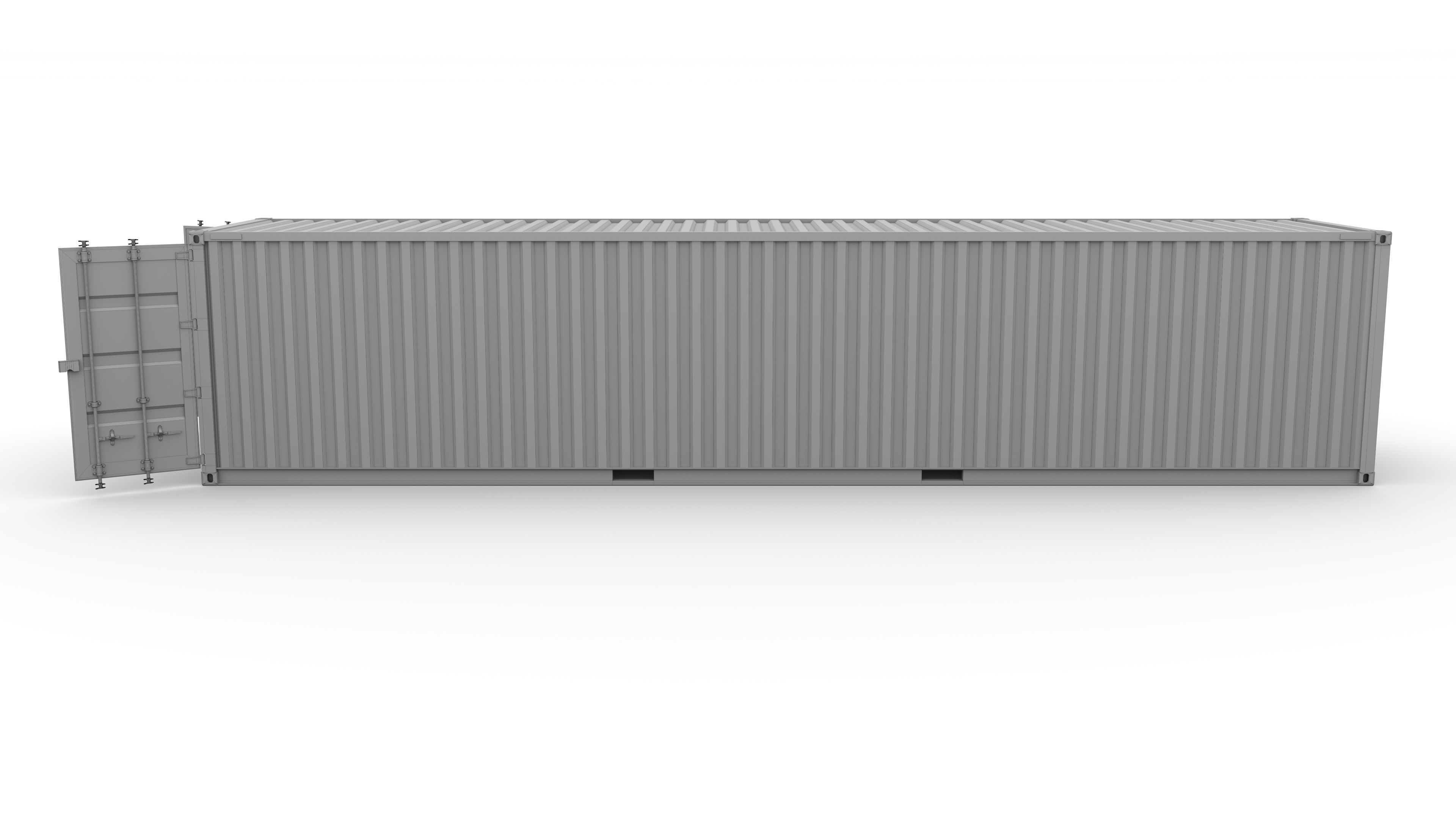 40ft Shipping Container Tex v2 3D model_10