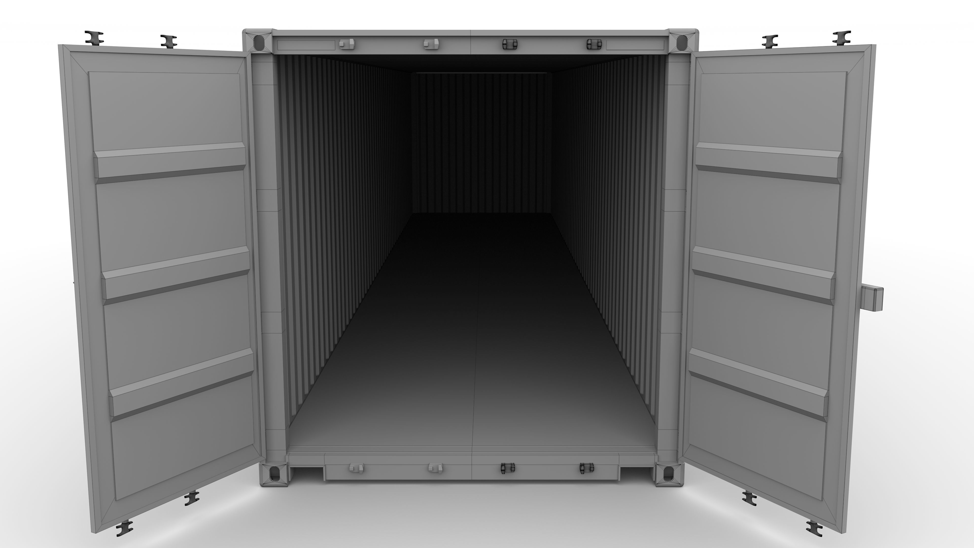 40ft Shipping Container Tex v2 3D model_14