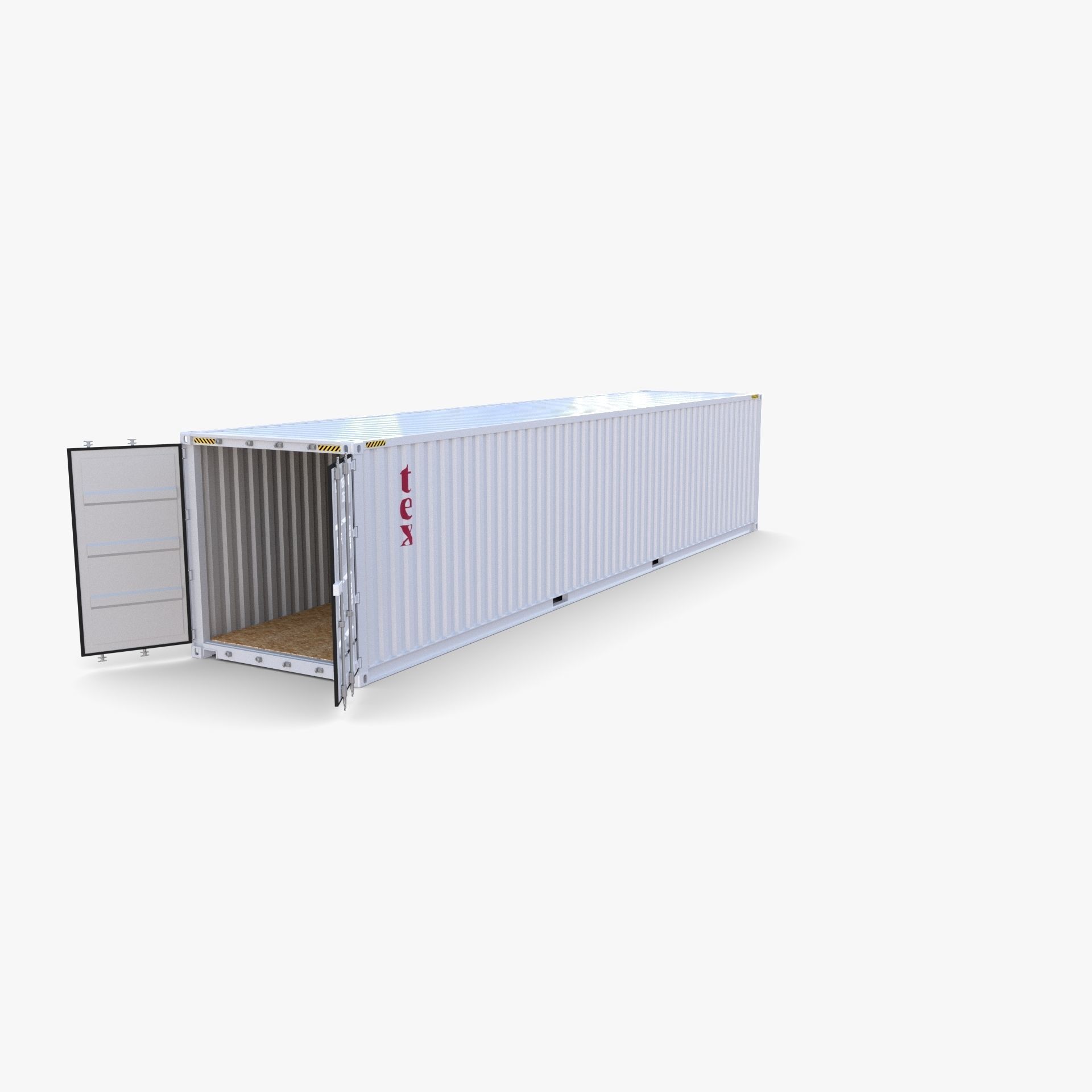 40ft Shipping Container Tex v2 3D model_2