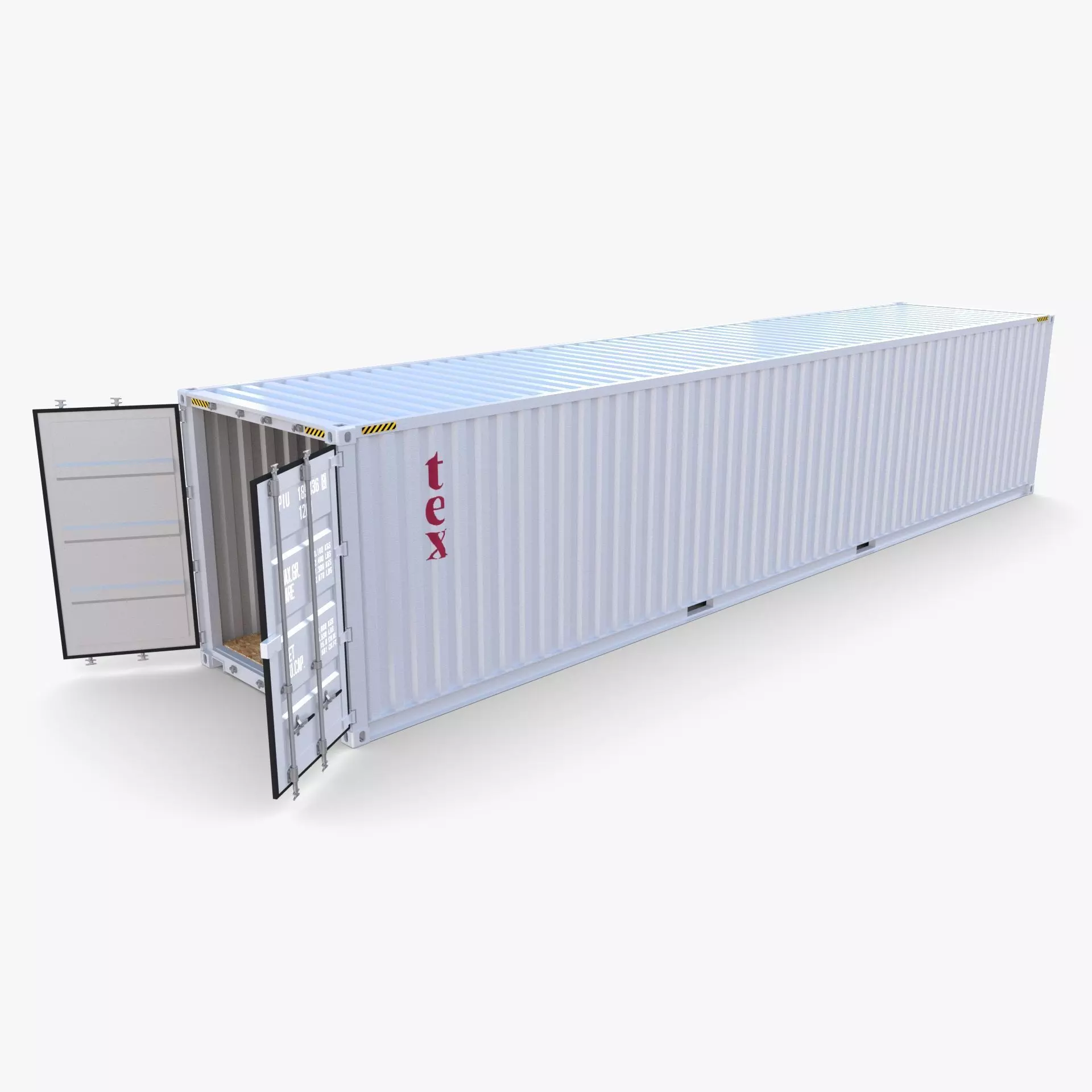 40ft Shipping Container Tex v2 3D model_0