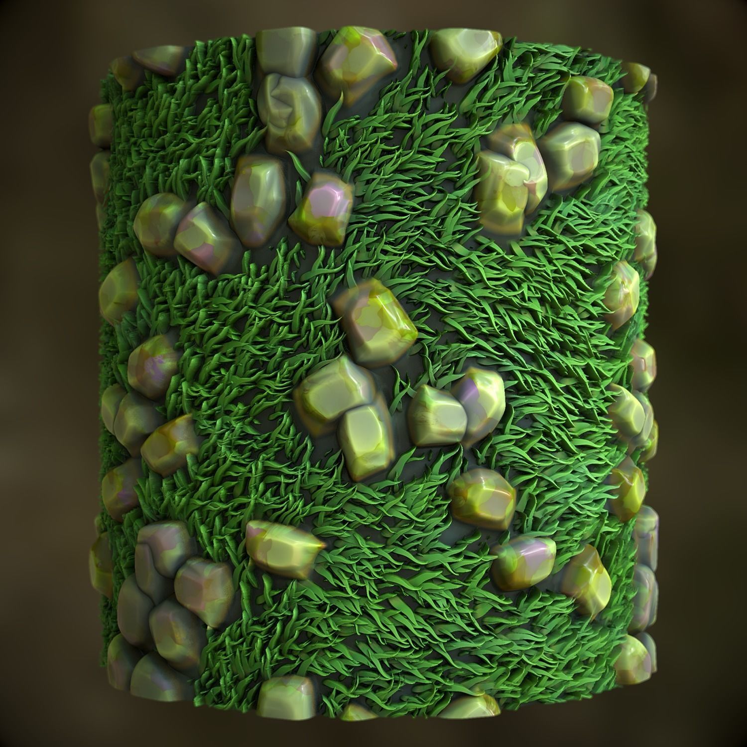 Stylized rocks cobblestones PBR seamless material Texture_2