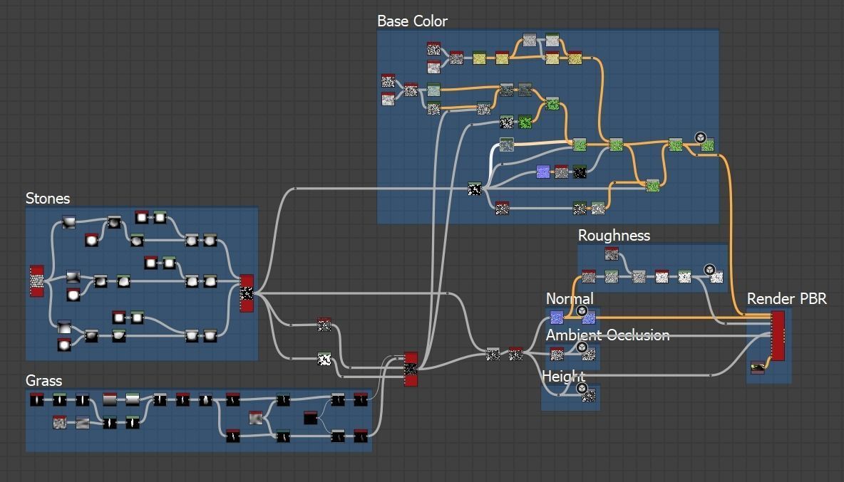 Stylized rocks cobblestones PBR seamless material Texture_5