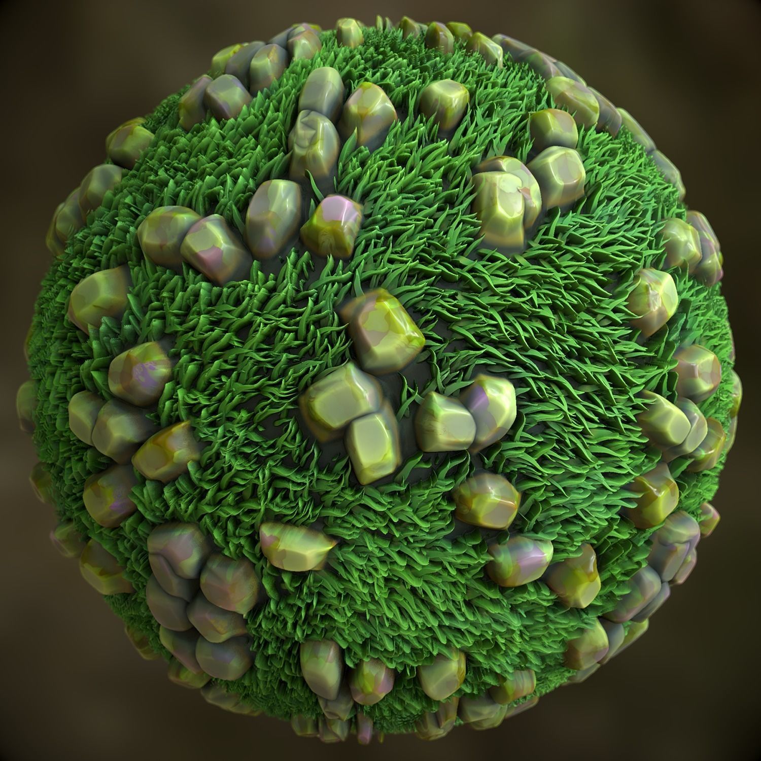 Stylized rocks cobblestones PBR seamless material Texture_1