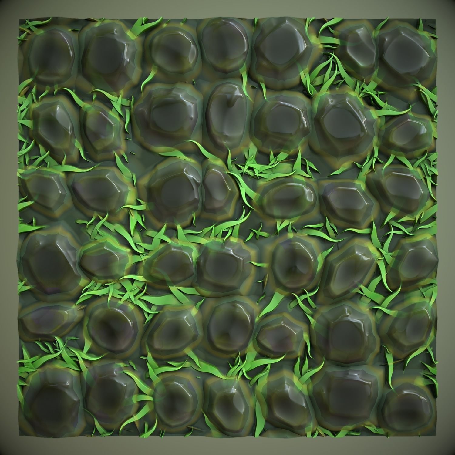 Stylized rocks cobblestones PBR seamless material Texture_8