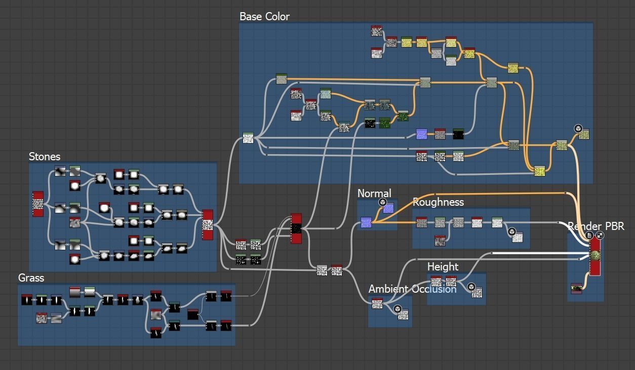 Stylized rocks cobblestones PBR seamless material Texture_15