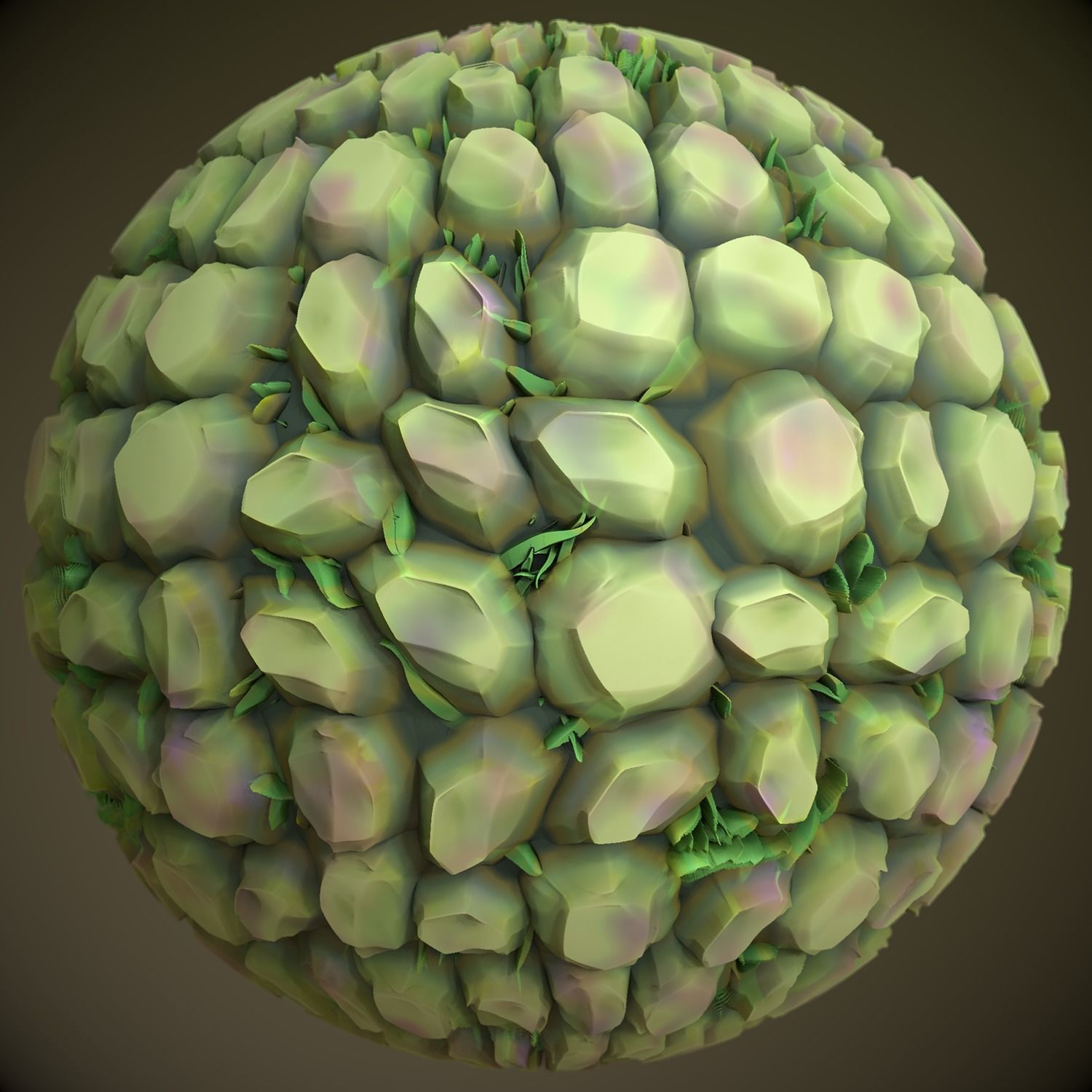 Stylized rocks cobblestones PBR seamless material Texture_11