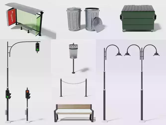 Street elements pack v3