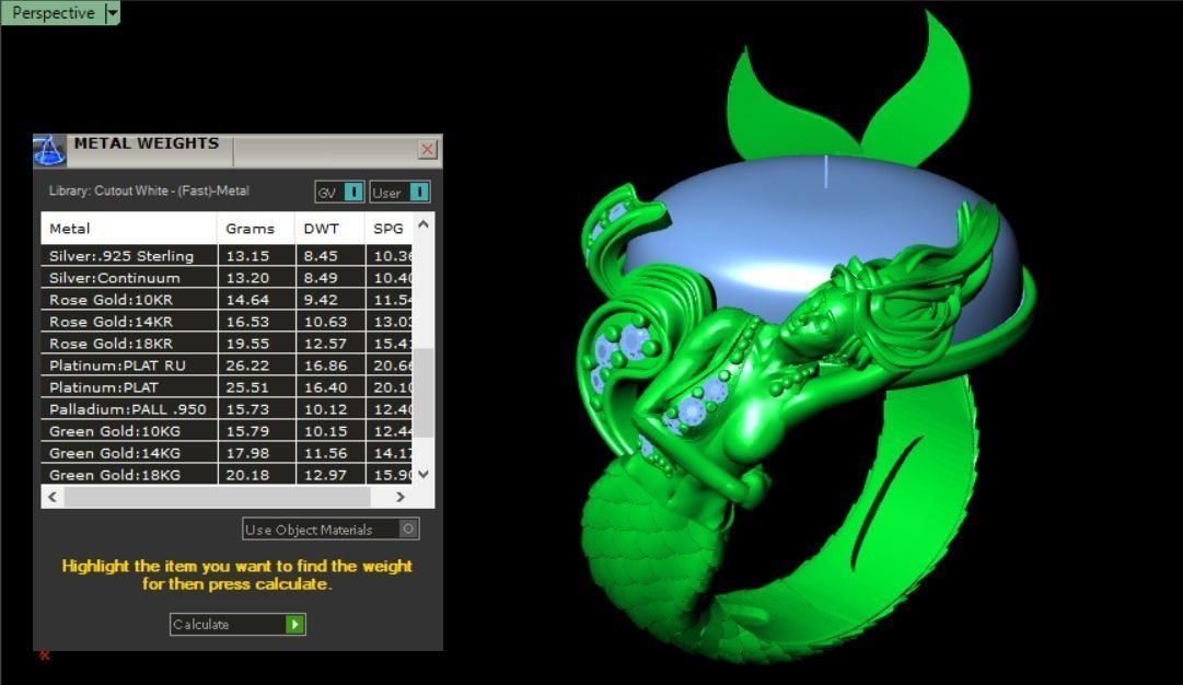 Mermaid ring 3D print model_13