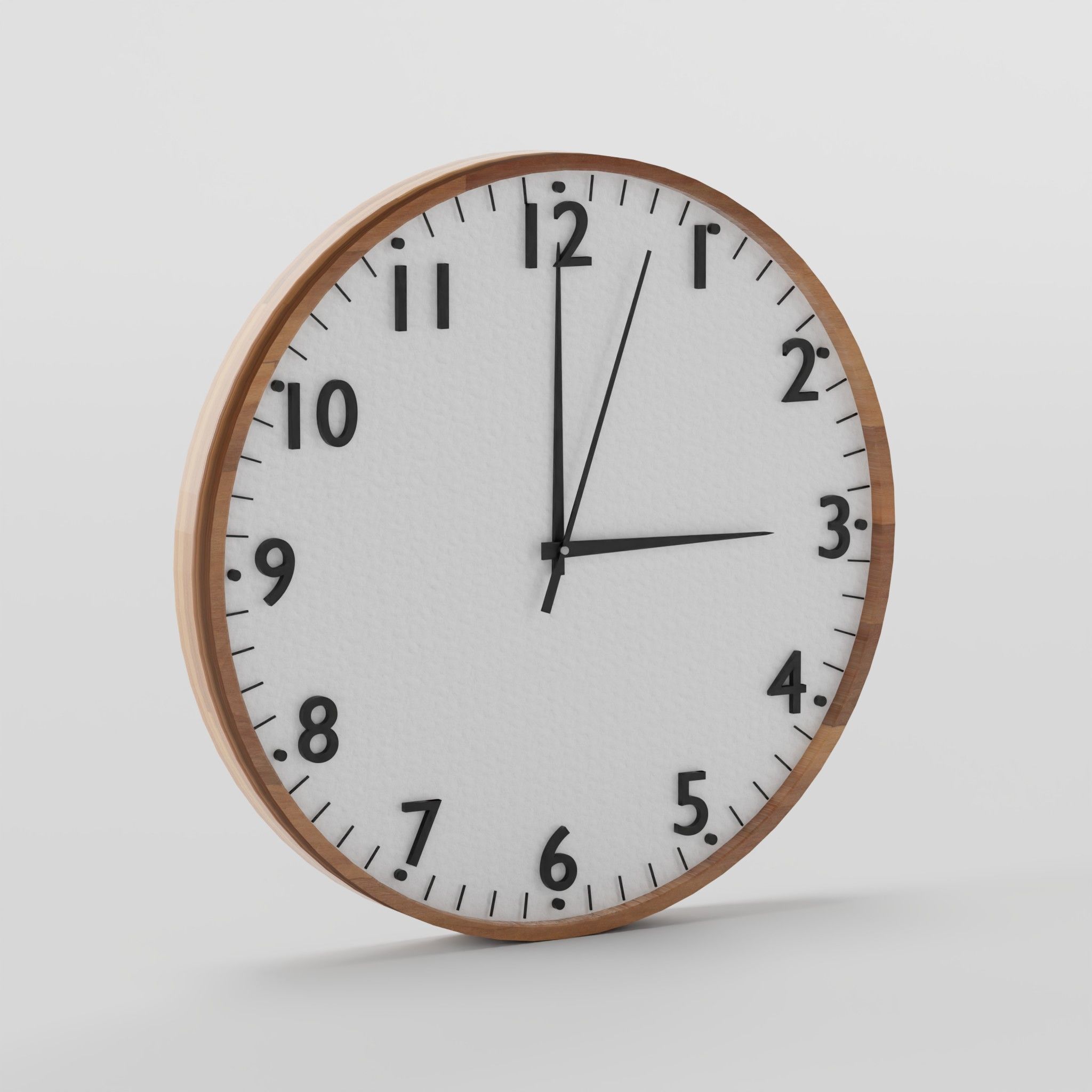 -FREE- Wall Clock  Free low-poly 3D model_1