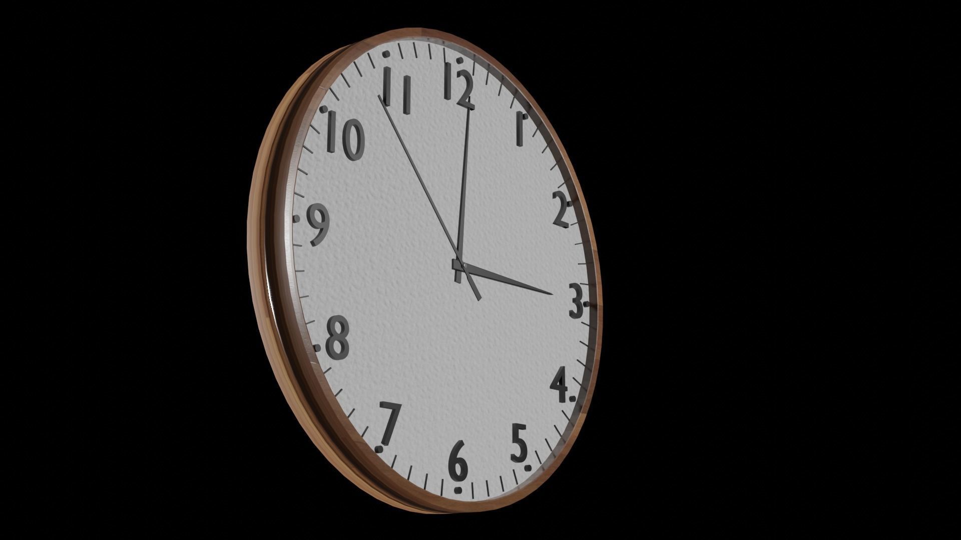 -FREE- Wall Clock  Free low-poly 3D model_9