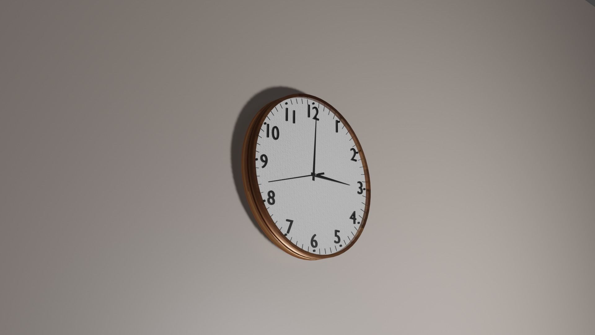 -FREE- Wall Clock  Free low-poly 3D model_2