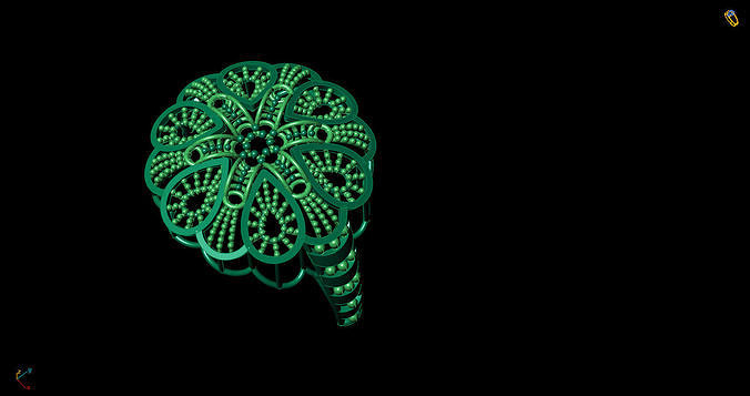 Ring 5 glow in flower 3D print model