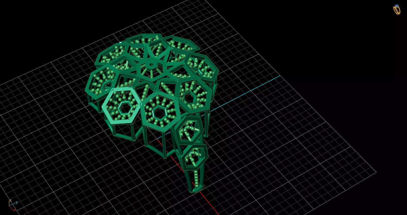 Ring 8 cube 3D print model_0