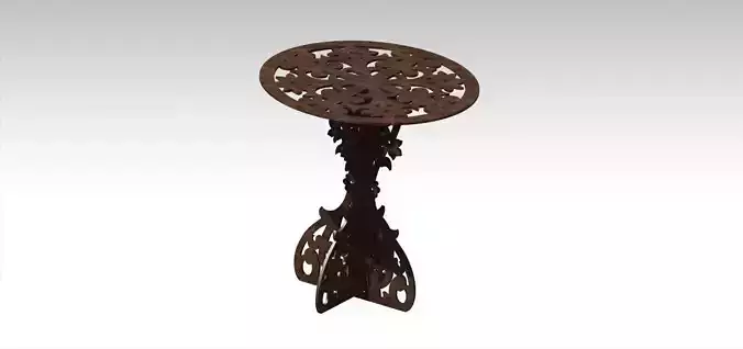 Lasercut Wood Easy Assembly Wooden Table