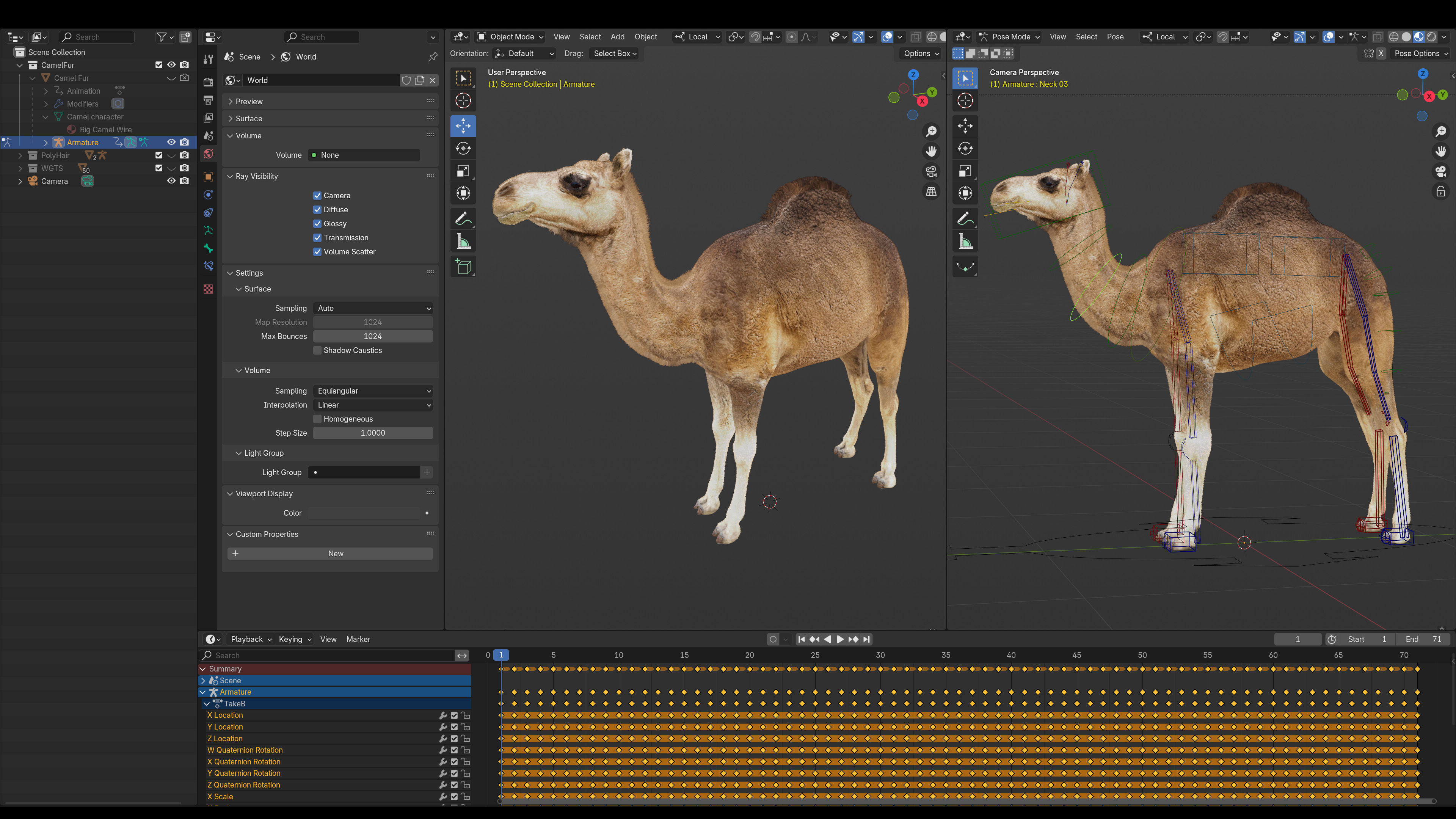 Animated Camel v2 3D model_7