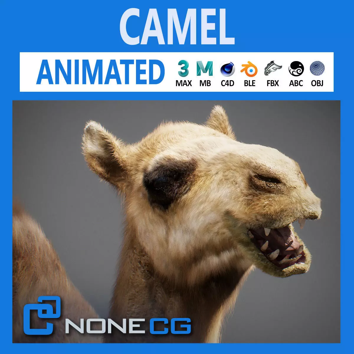 Animated Camel v2 3D model_0