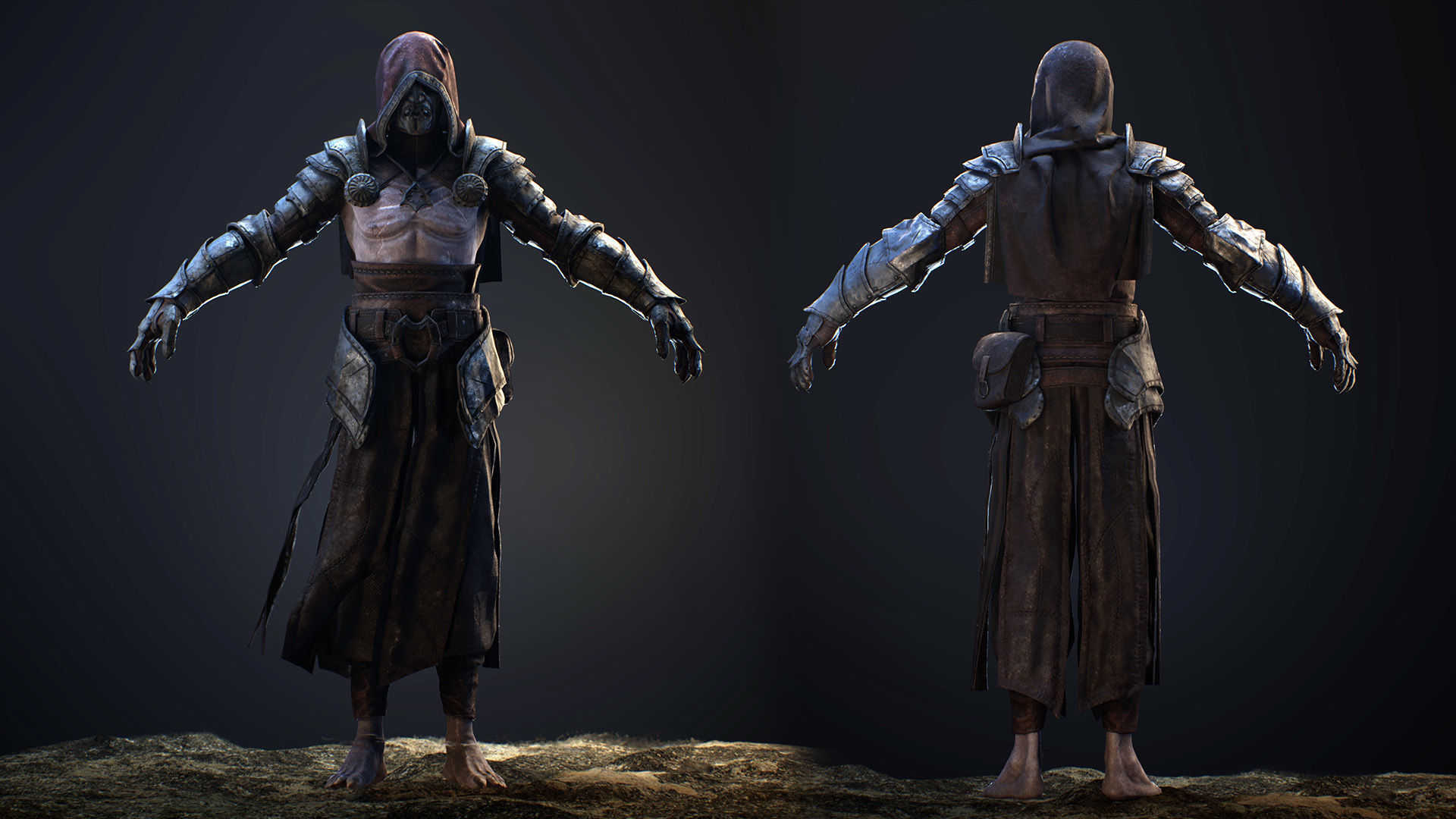 Heretic game ready realistic fantasy character Ue 4-5 and Unity Low-poly 3D model_22