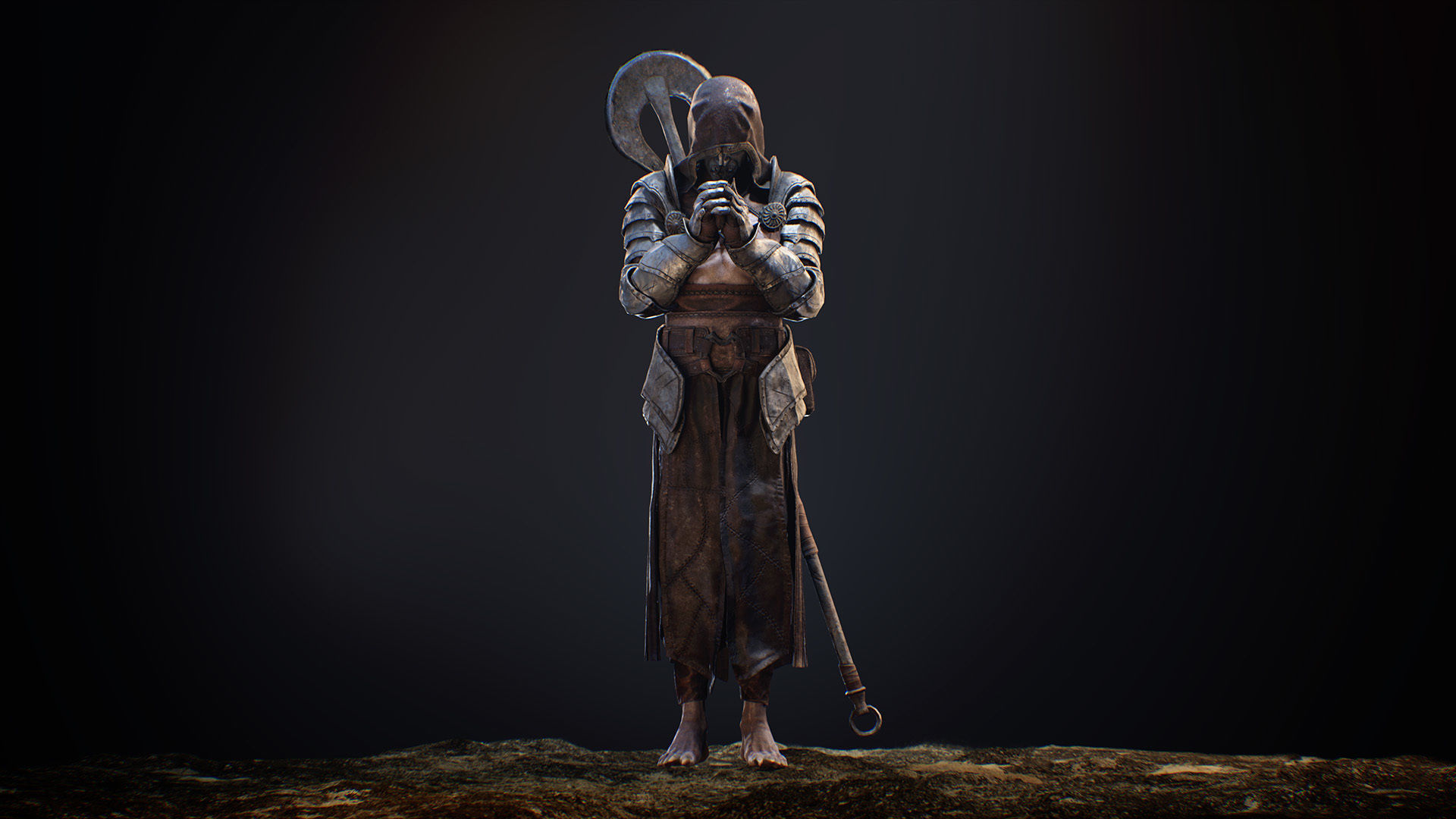 Heretic game ready realistic fantasy character Ue 4-5 and Unity Low-poly 3D model_8