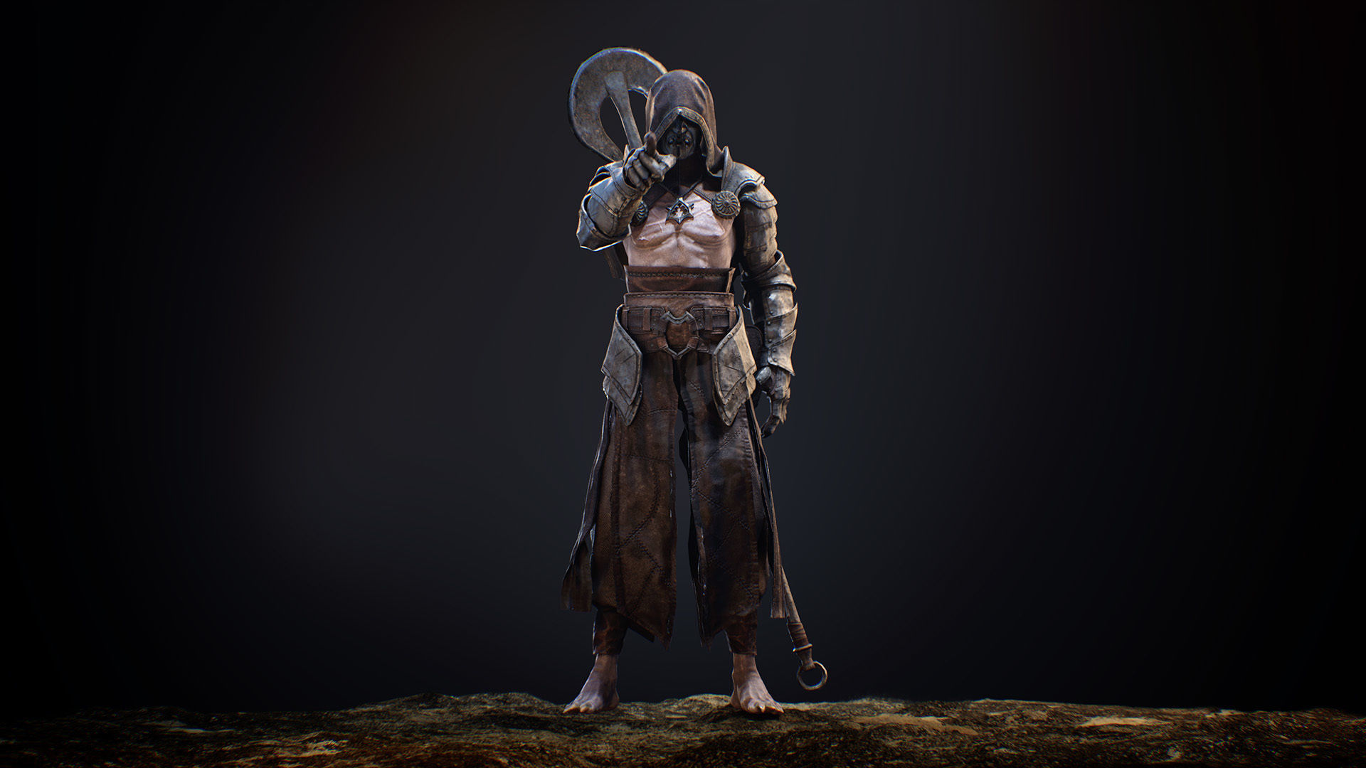 Heretic game ready realistic fantasy character Ue 4-5 and Unity Low-poly 3D model_9