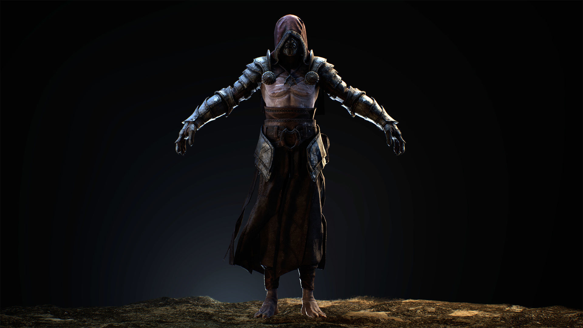Heretic game ready realistic fantasy character Ue 4-5 and Unity Low-poly 3D model_14