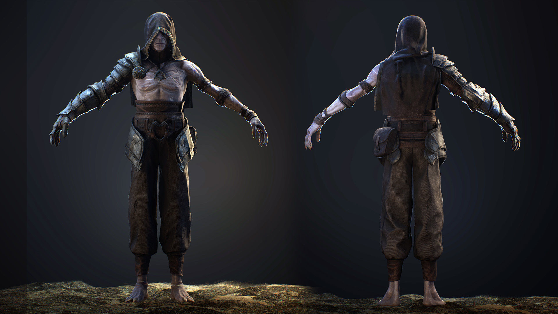 Heretic game ready realistic fantasy character Ue 4-5 and Unity Low-poly 3D model_24