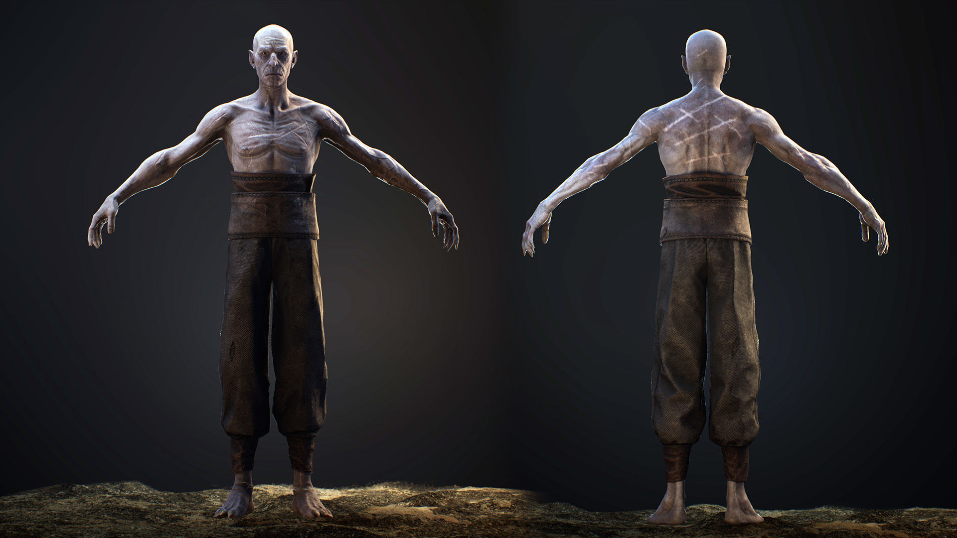 Heretic game ready realistic fantasy character Ue 4-5 and Unity Low-poly 3D model_26