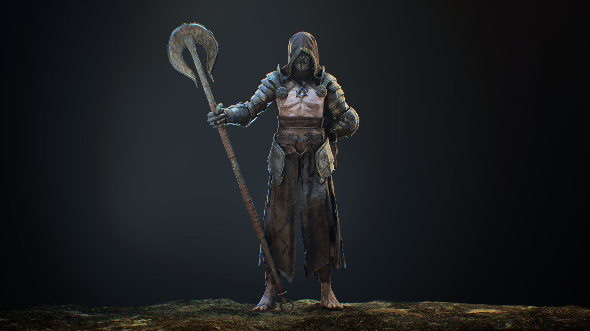 Heretic game ready realistic fantasy character Ue 4-5 and Unity Low-poly 3D model_12