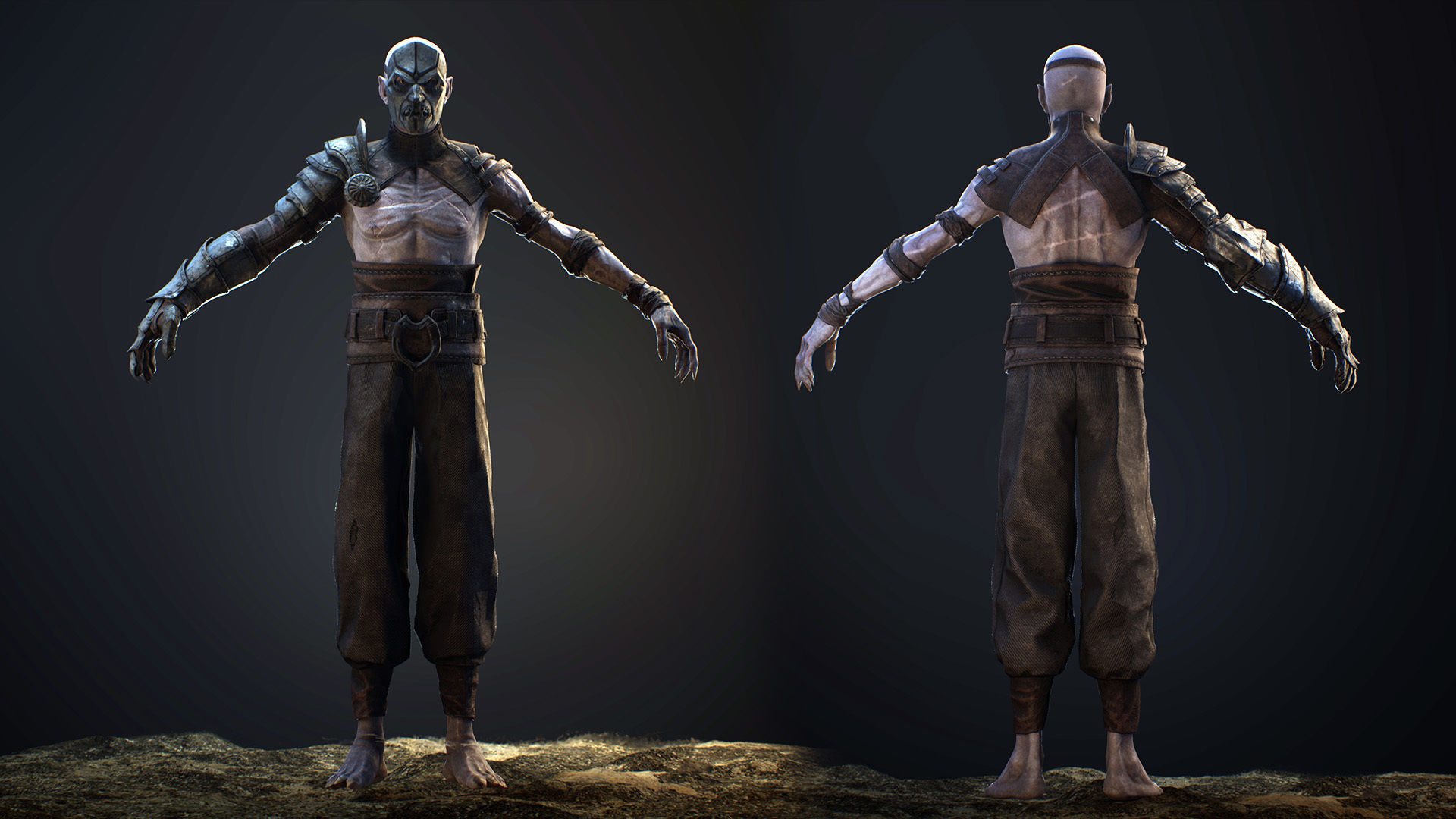 Heretic game ready realistic fantasy character Ue 4-5 and Unity Low-poly 3D model_25