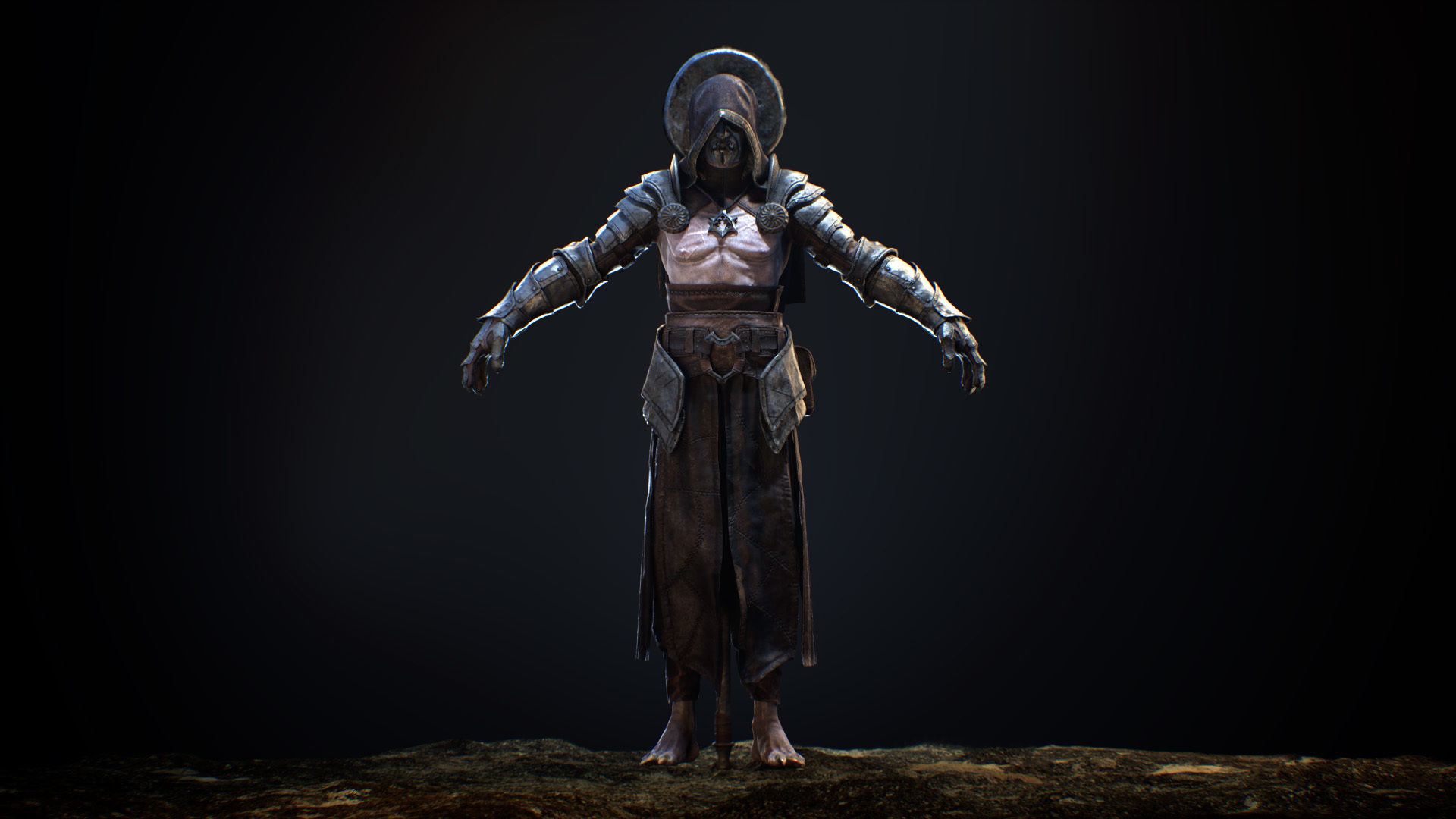 Heretic game ready realistic fantasy character Ue 4-5 and Unity Low-poly 3D model_15