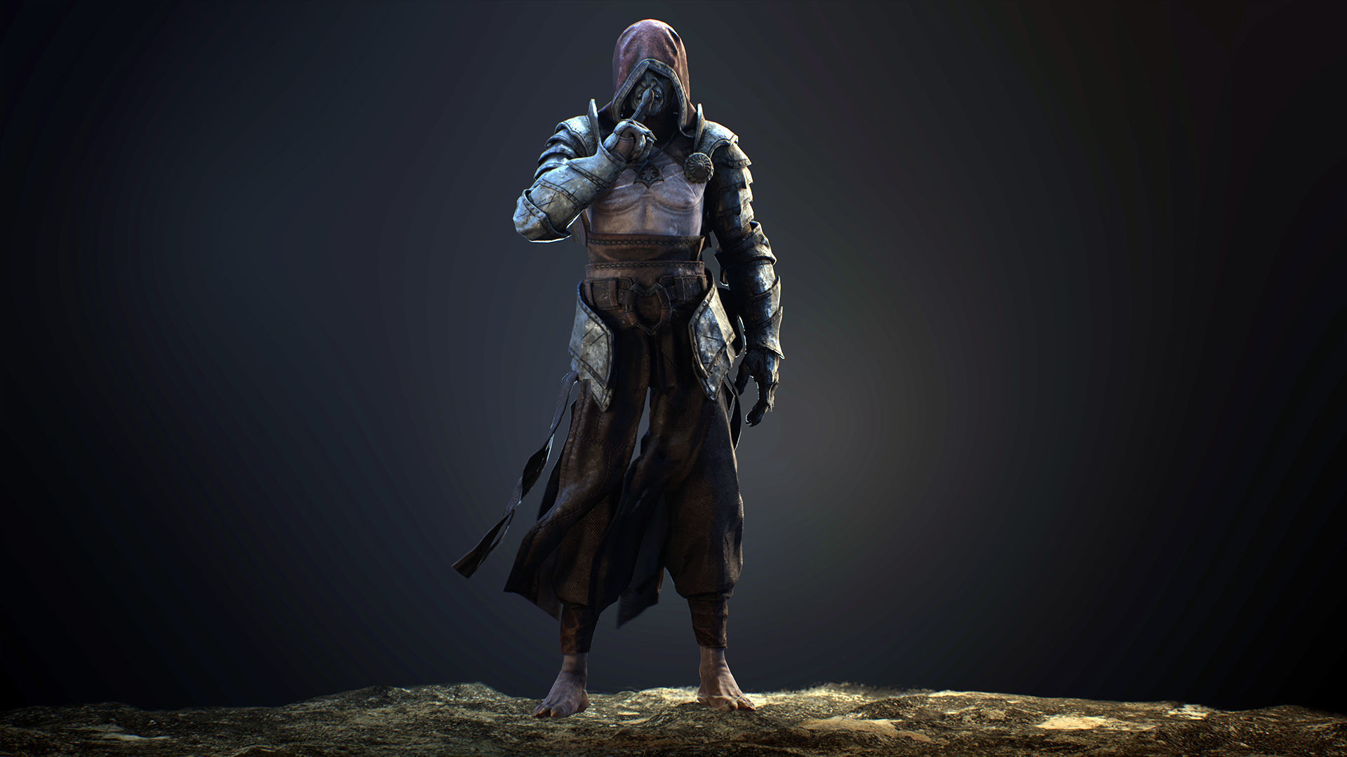 Heretic game ready realistic fantasy character Ue 4-5 and Unity Low-poly 3D model_16