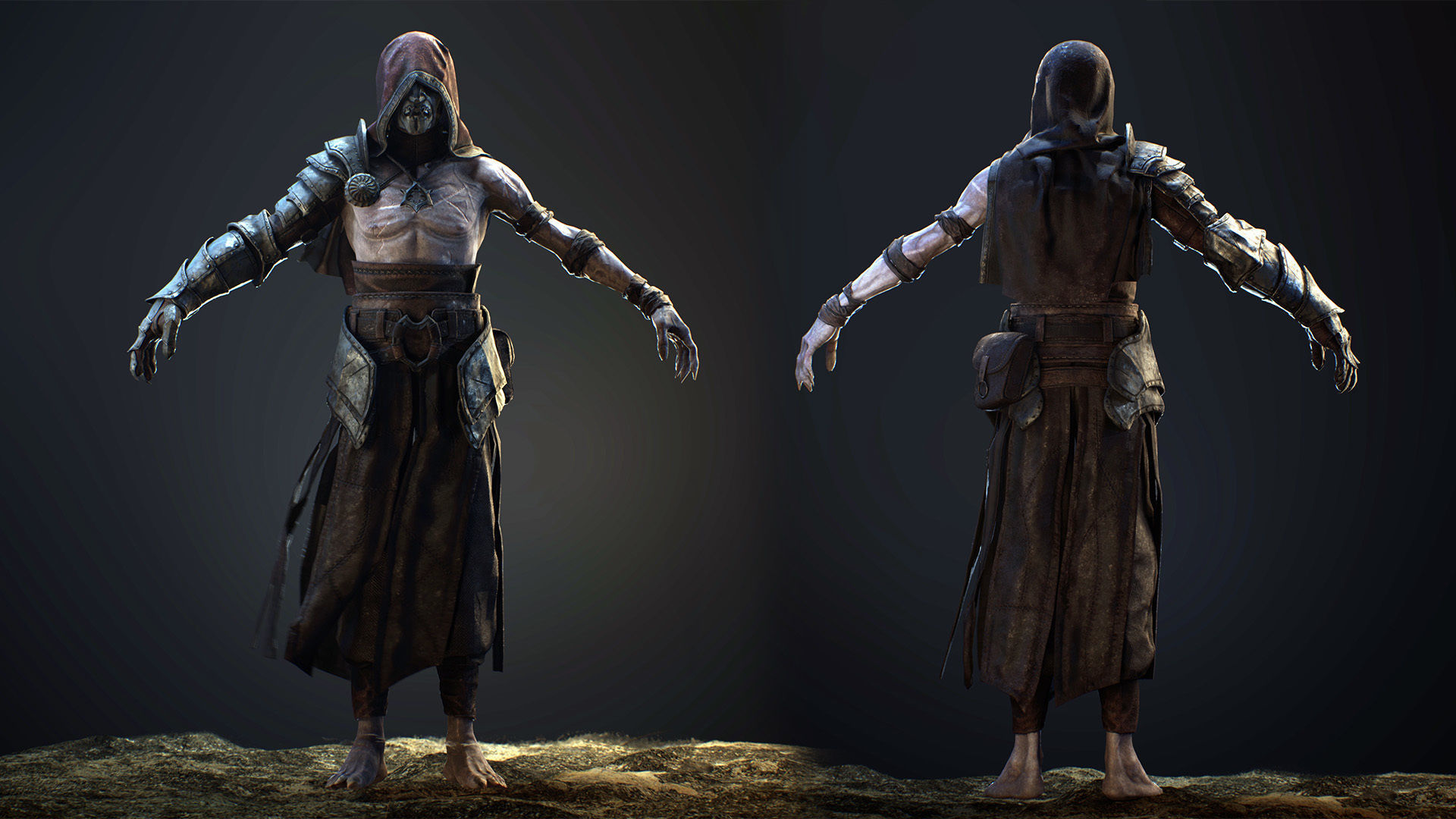 Heretic game ready realistic fantasy character Ue 4-5 and Unity Low-poly 3D model_21