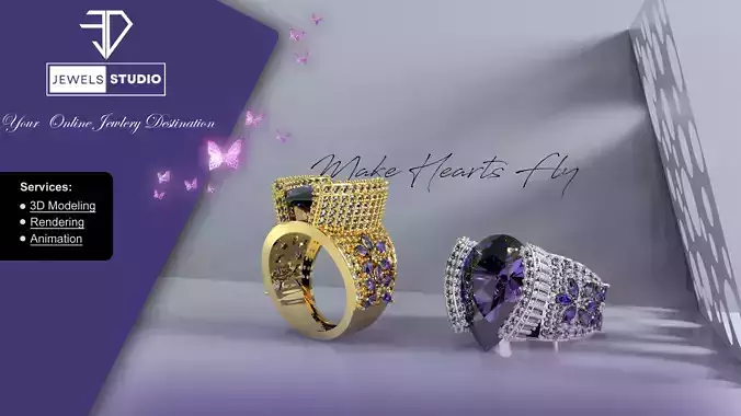 Pear Diamond Ring num-389