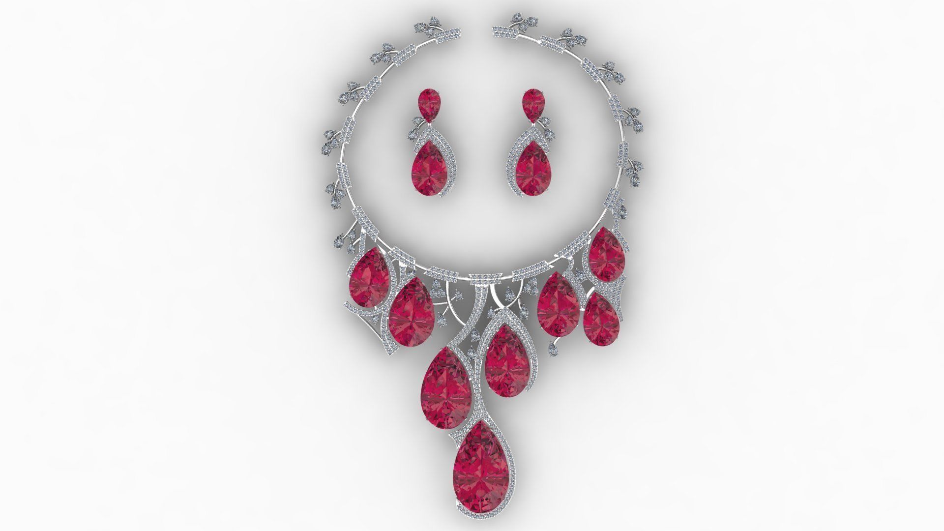 luxury party set - necklace set 3D print model_1