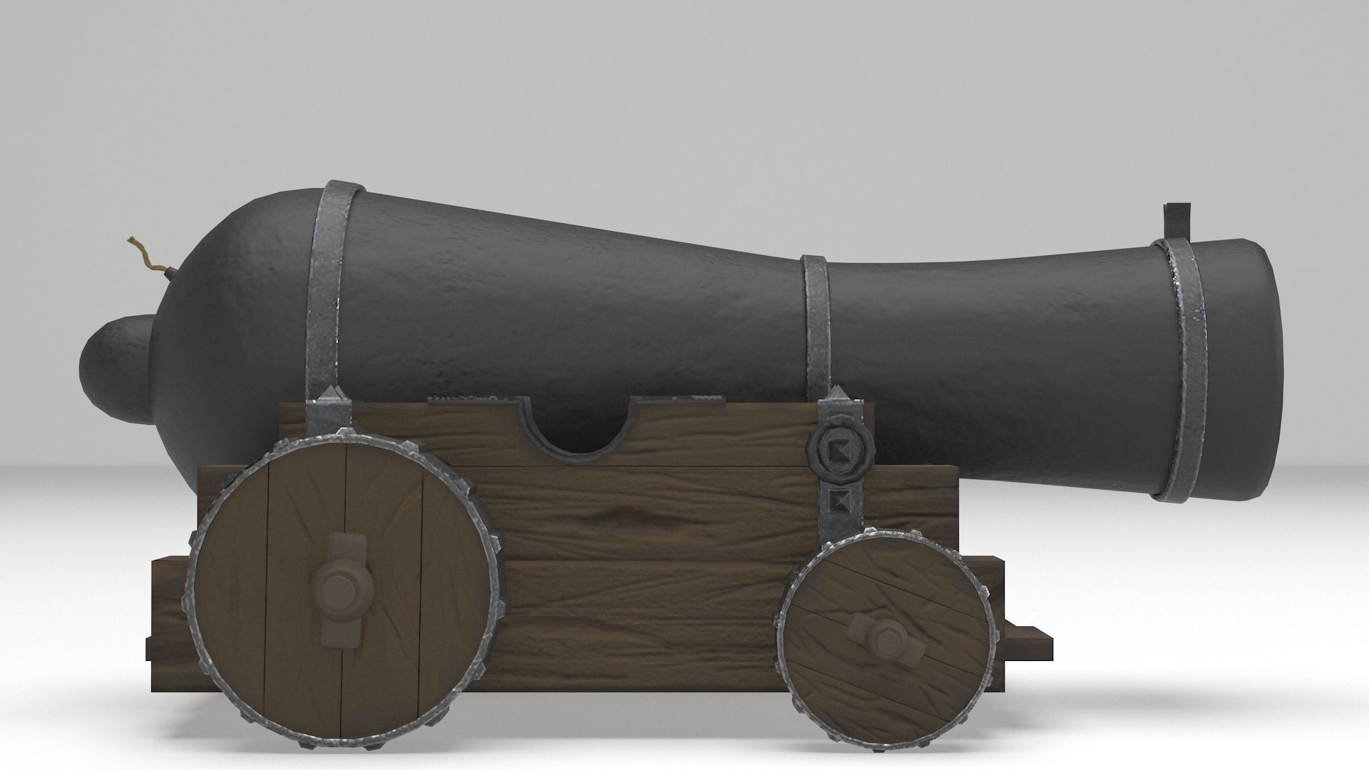 Cartoon Cannon 3D model_7