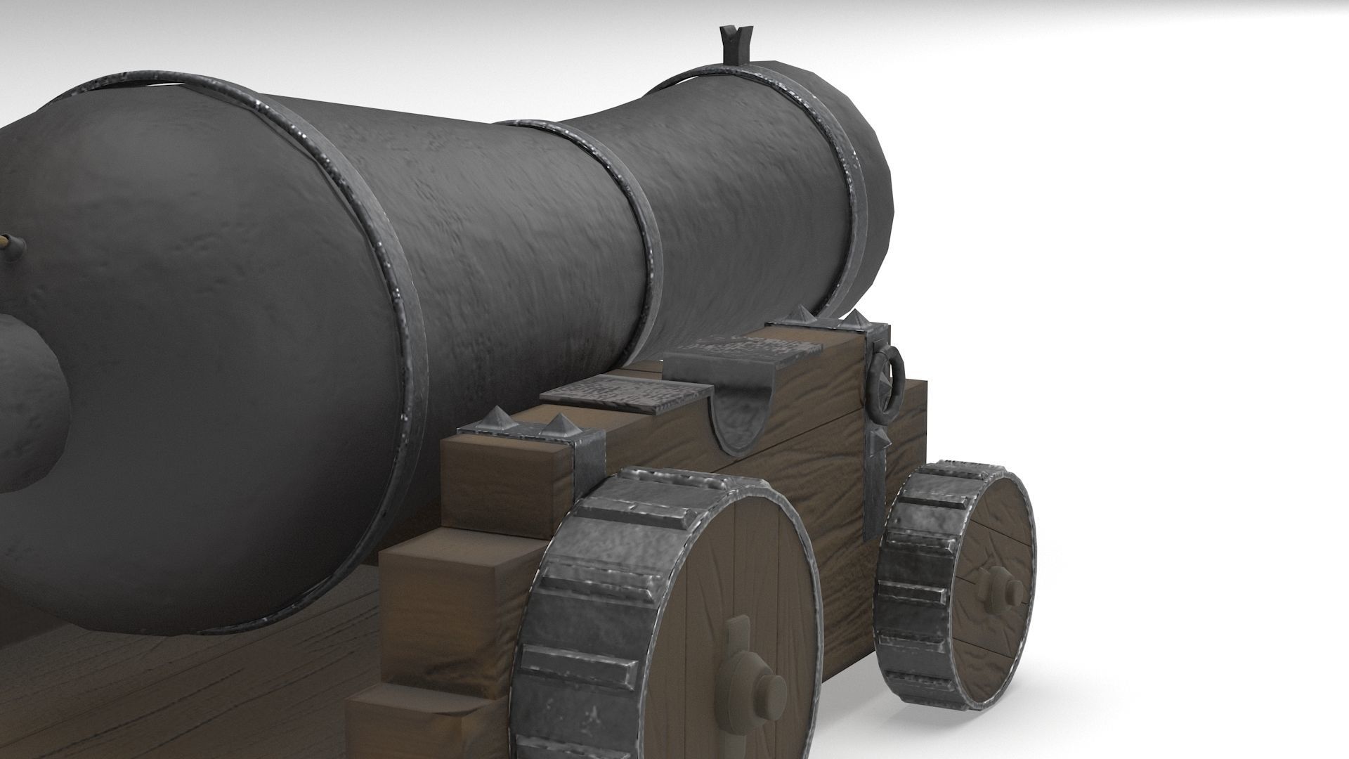 Cartoon Cannon 3D model_5