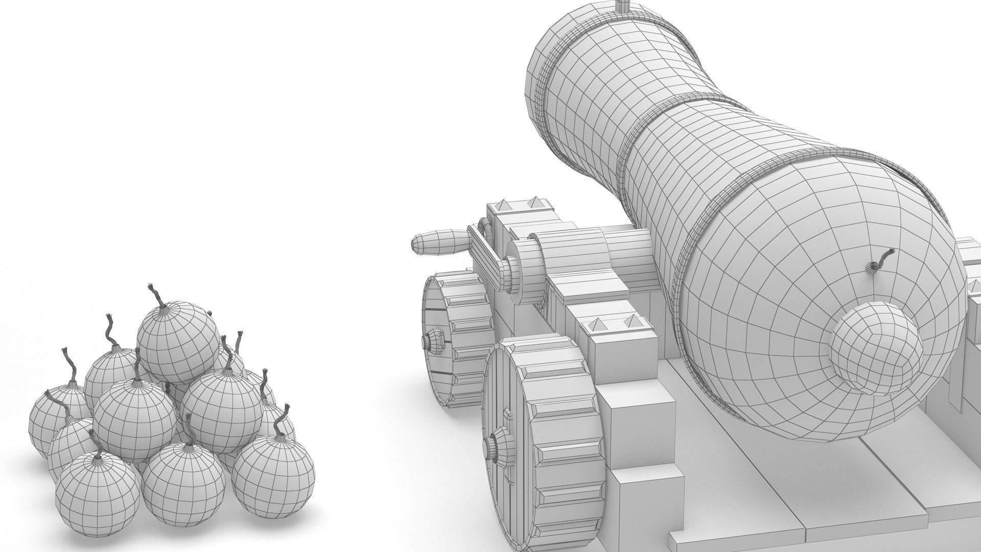 Cartoon Cannon 3D model_10