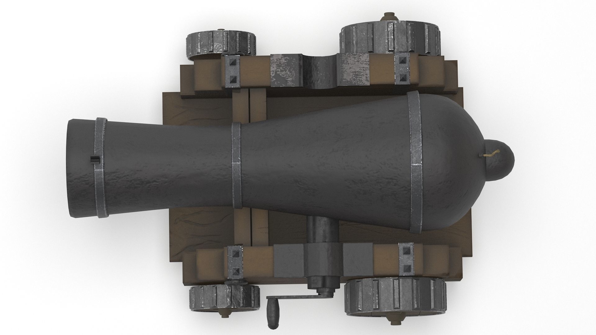 Cartoon Cannon 3D model_3