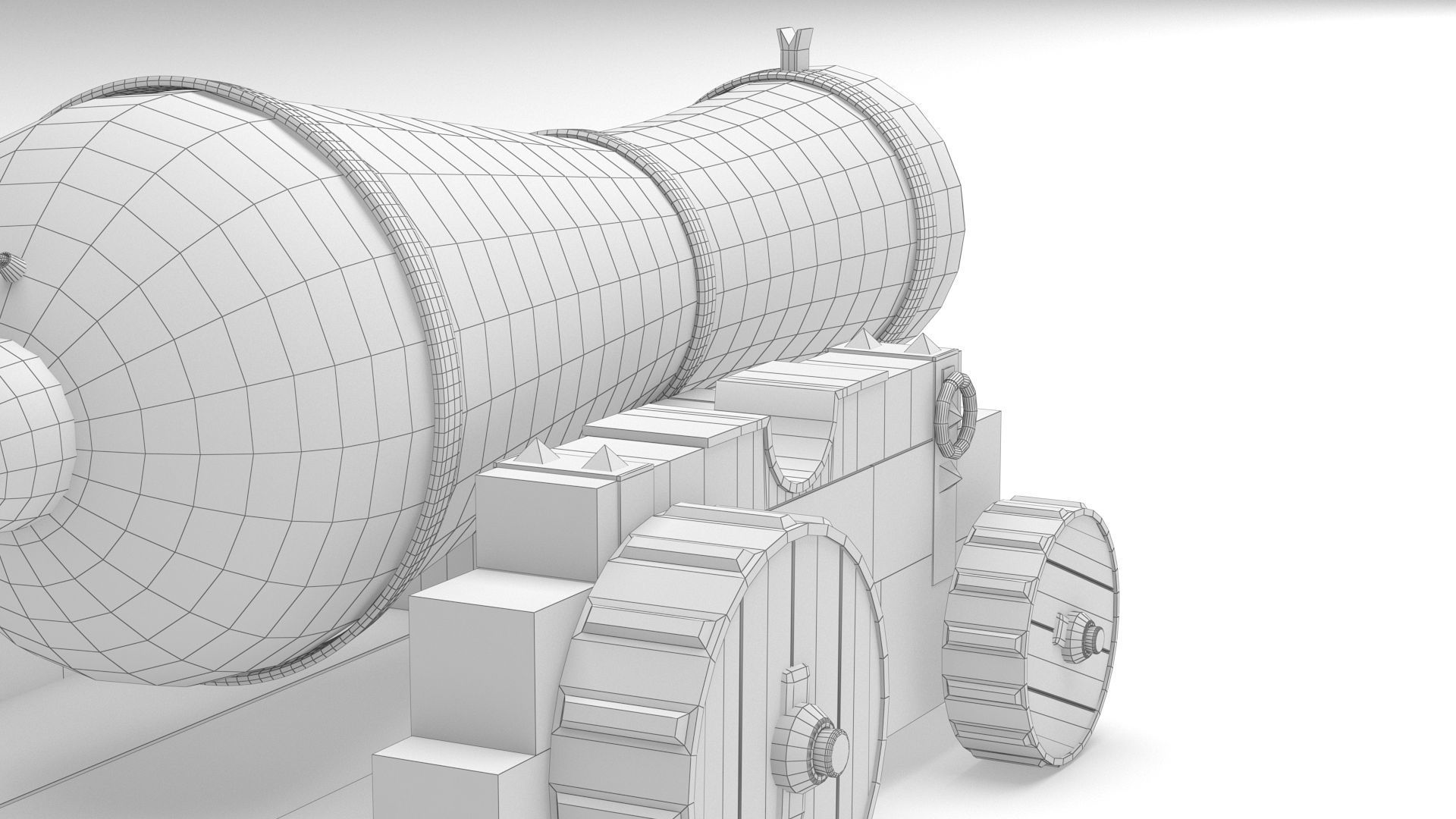 Cartoon Cannon 3D model_13