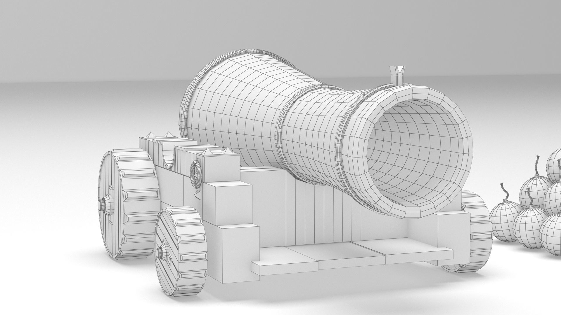 Cartoon Cannon 3D model_12