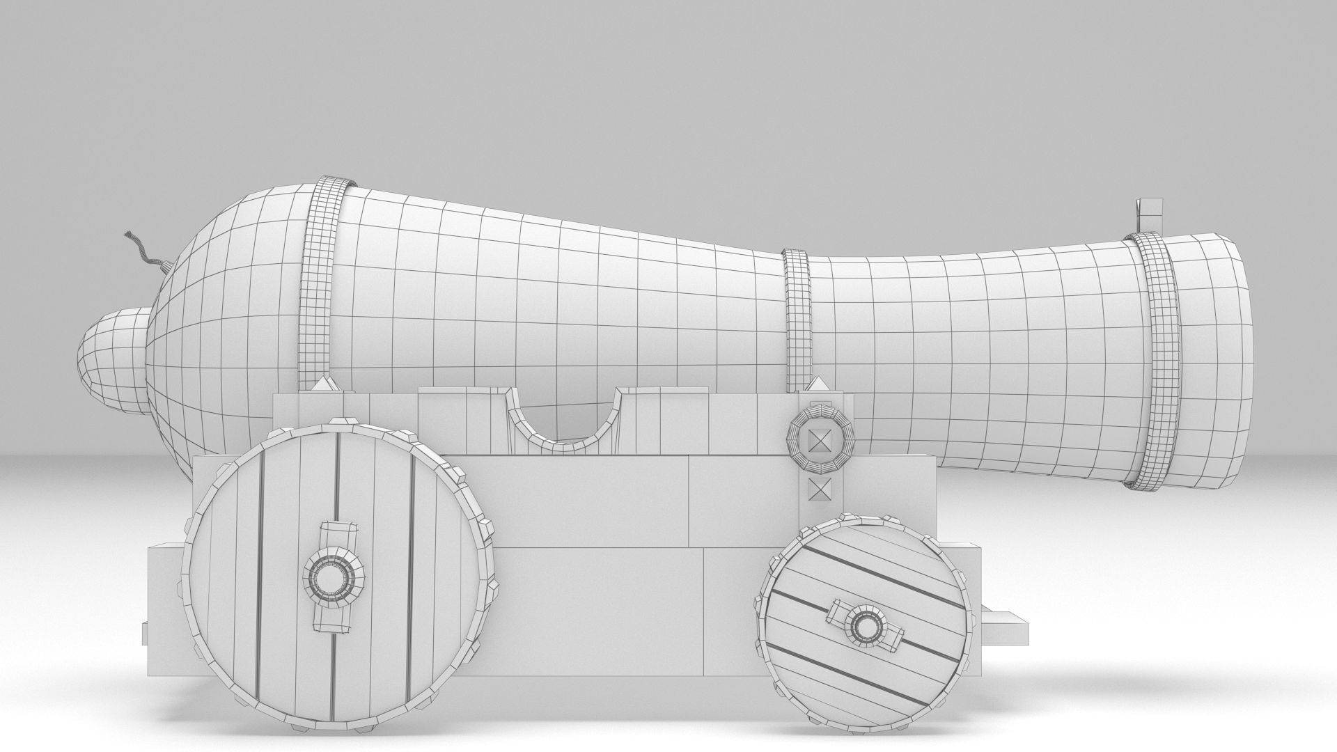 Cartoon Cannon 3D model_14