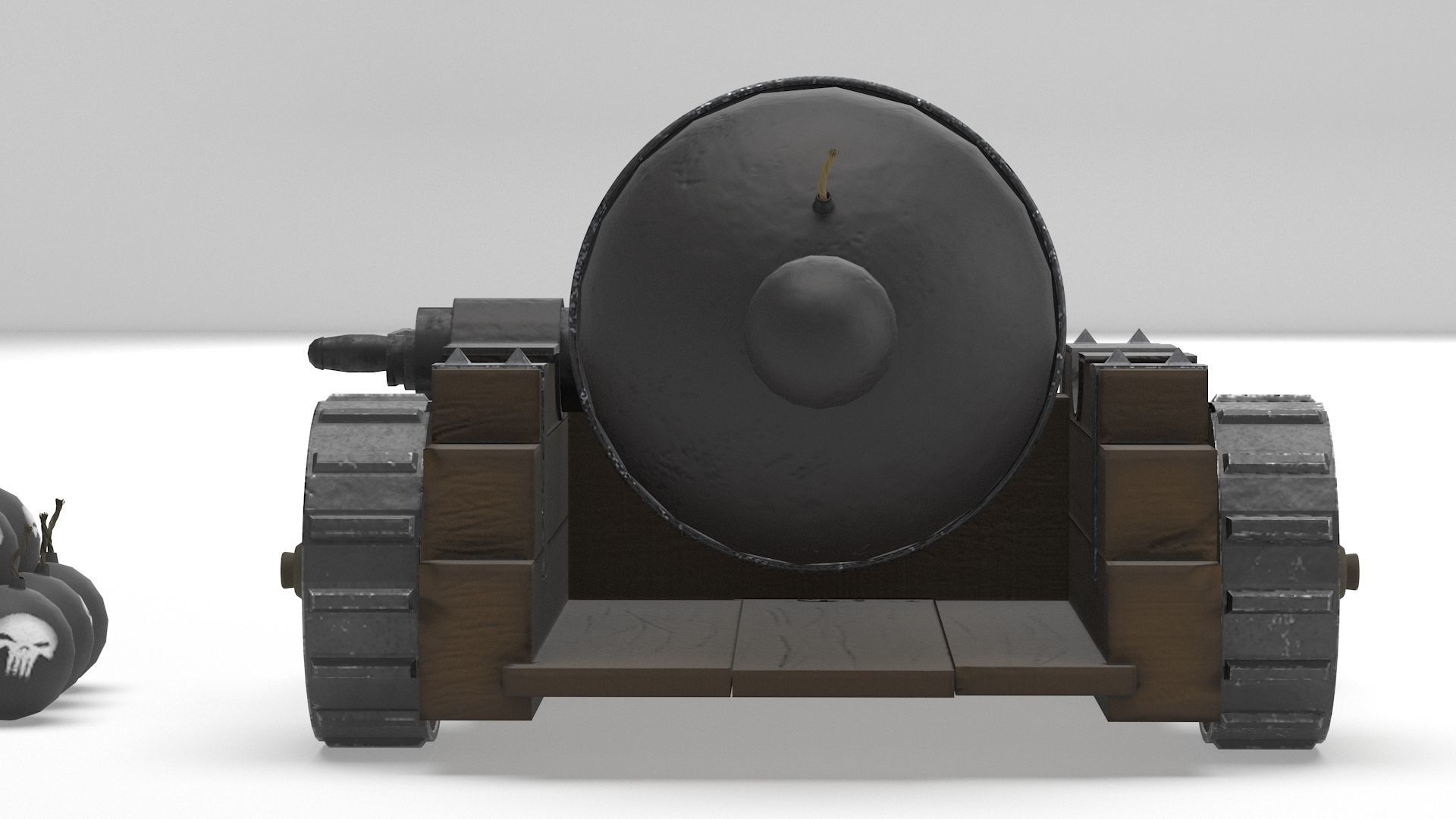 Cartoon Cannon 3D model_6